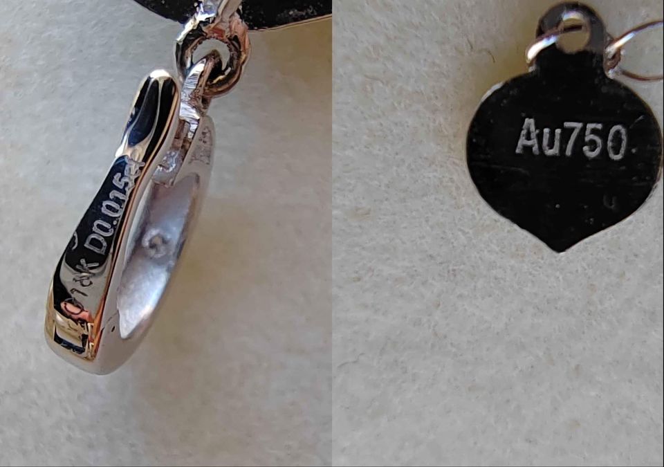 'Lueur du soir' necklace 18k white gold diamond genuine Japanese akoya and freshwater pearl