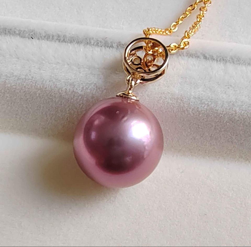 'Uva' 14k gold pendant genuine freshwater pearl 11.8mm