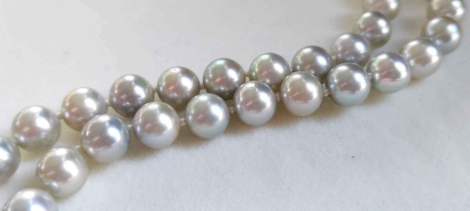 8-8.5mm Genuine Japanese akoya round pearls classic necklace