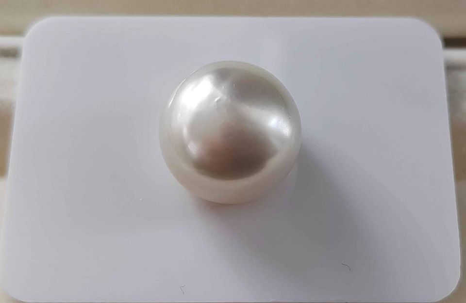 15.4mm Genuine south sea white pearl loose