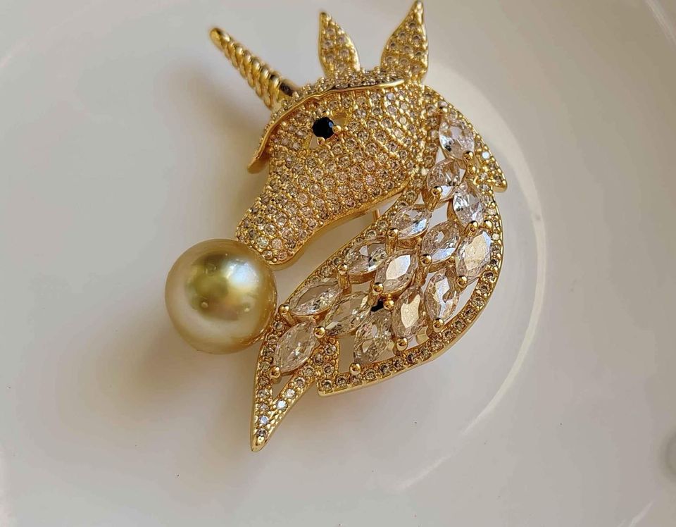 Swarovski unicorn discount brooch