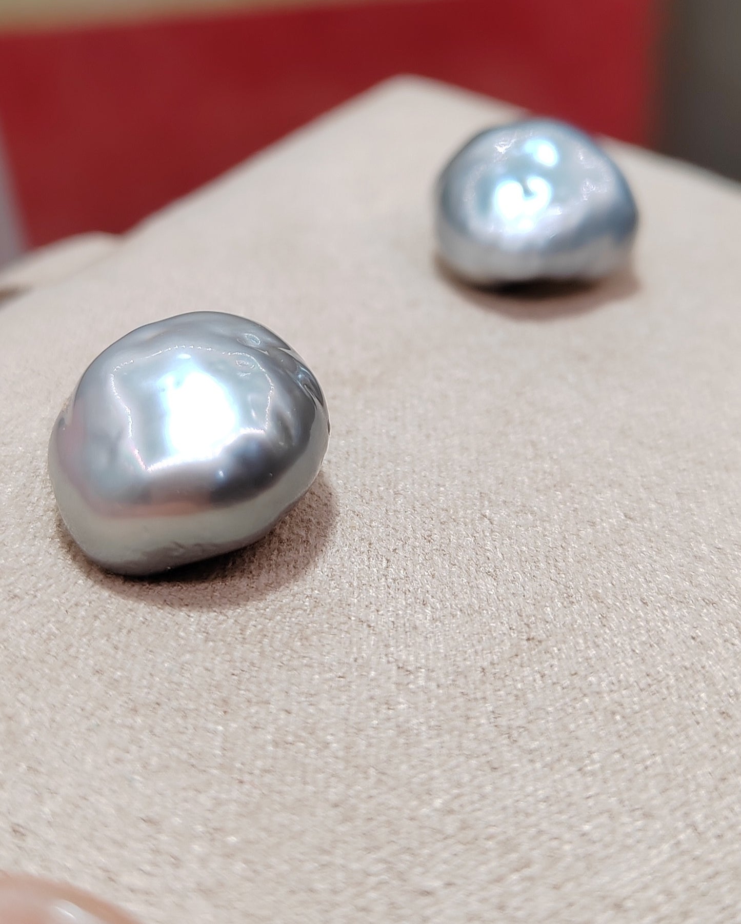 'Nuvole' rare find 21.65ct genuine Keshi south Sea Pearls 18ct white gold earrings
