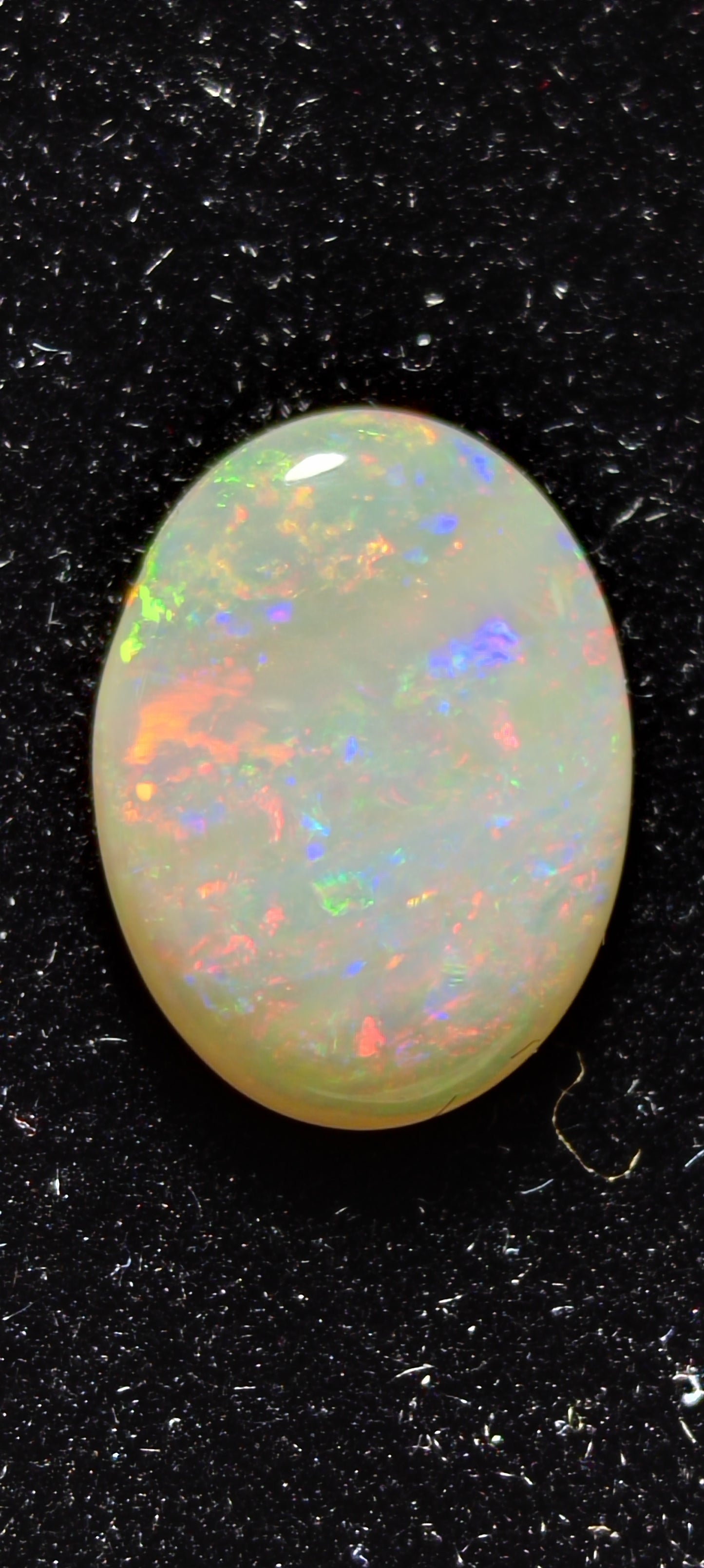 'Fiore' 3.08ct Solid Australian semi-crystal opal Coober Pedy 13.1x9.8x3.9mm