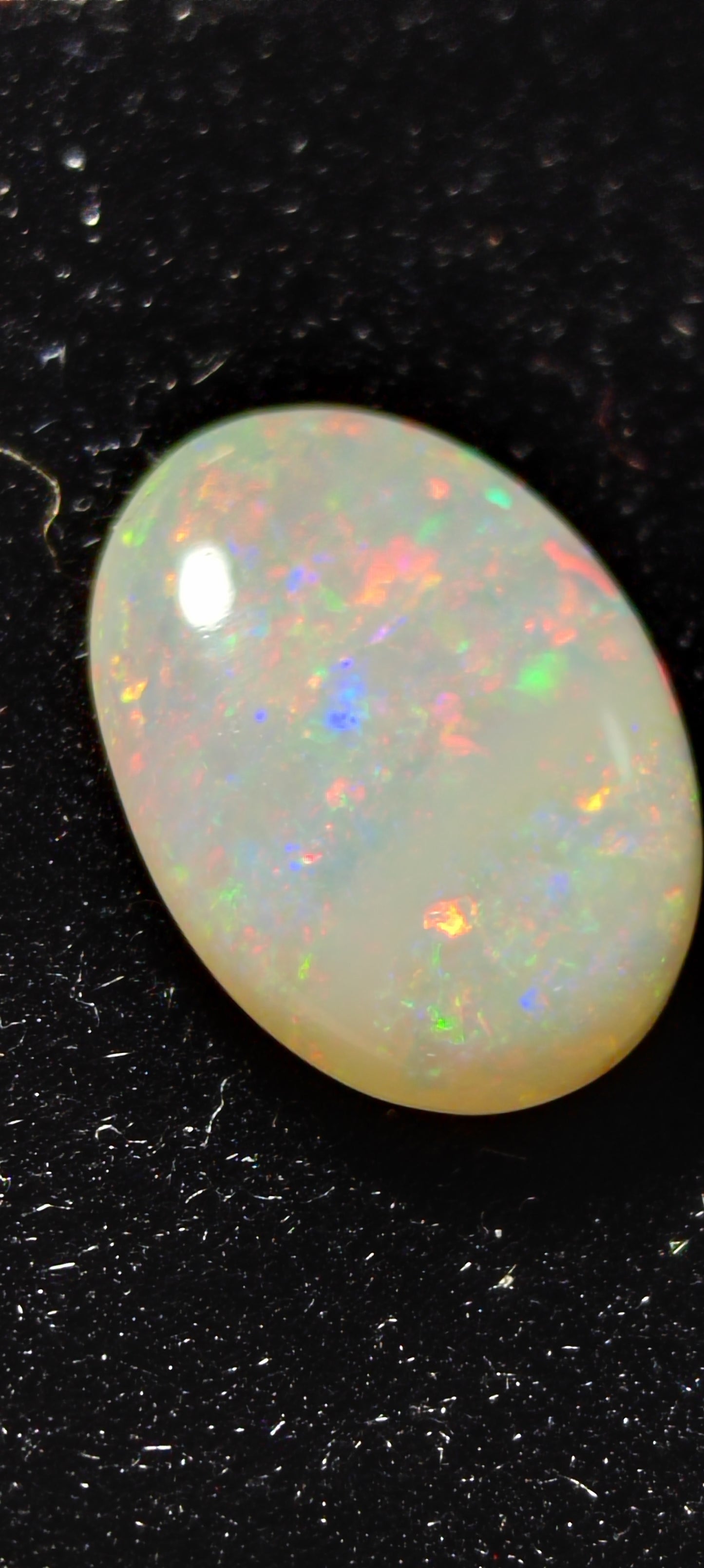 'Fiore' 3.08ct Solid Australian semi-crystal opal Coober Pedy 13.1x9.8x3.9mm