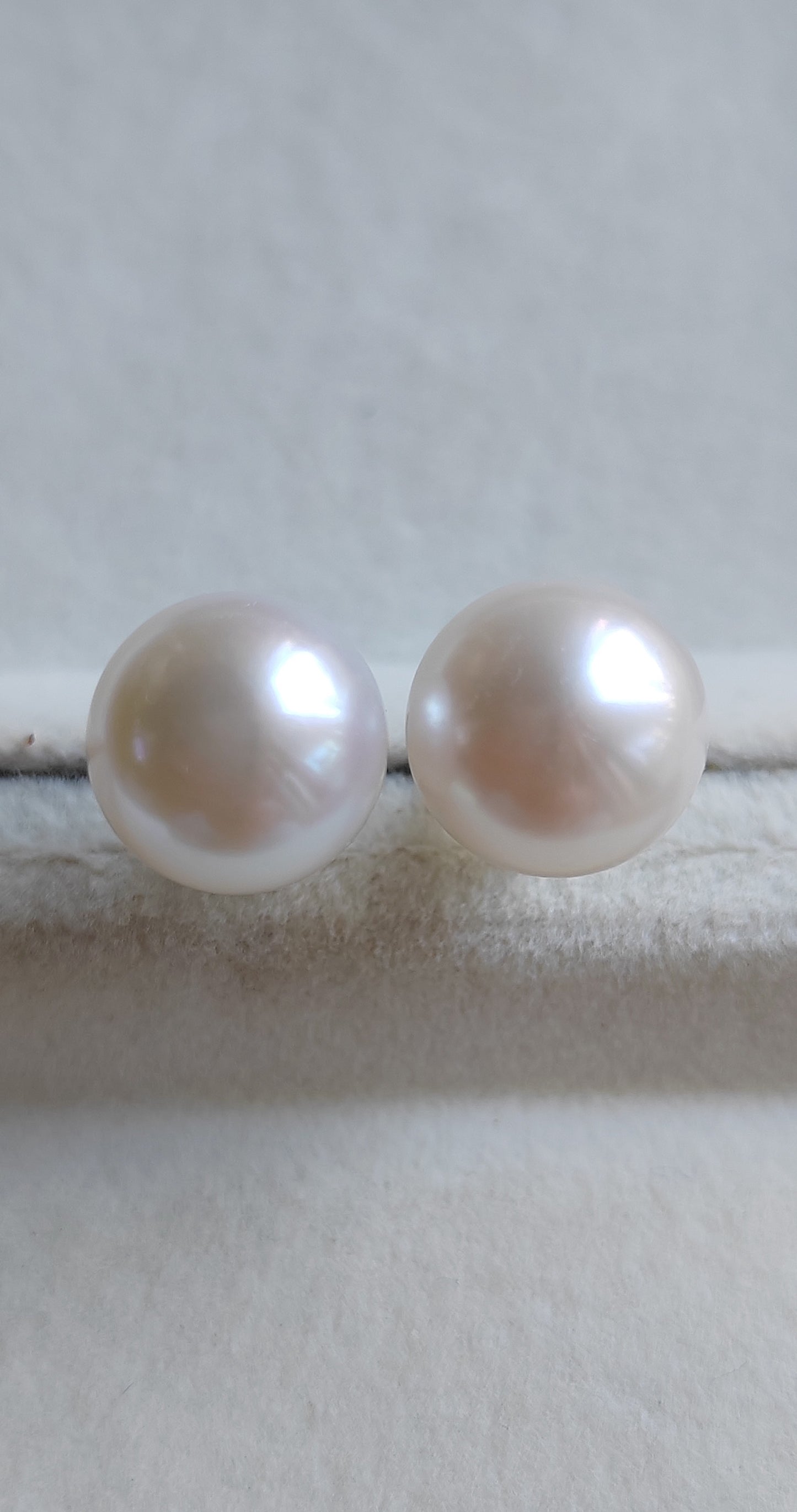 14ct gold earrings studs genuine freshwater pearls 11mm