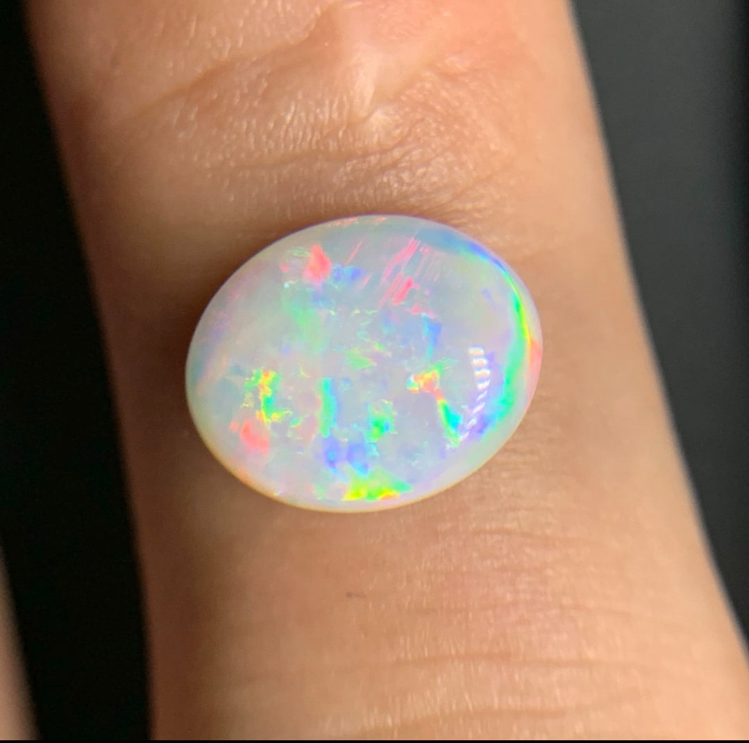 'Blossom' 1.935ct Solid Australian Crystal opal 11.0×9.1×3.0mm