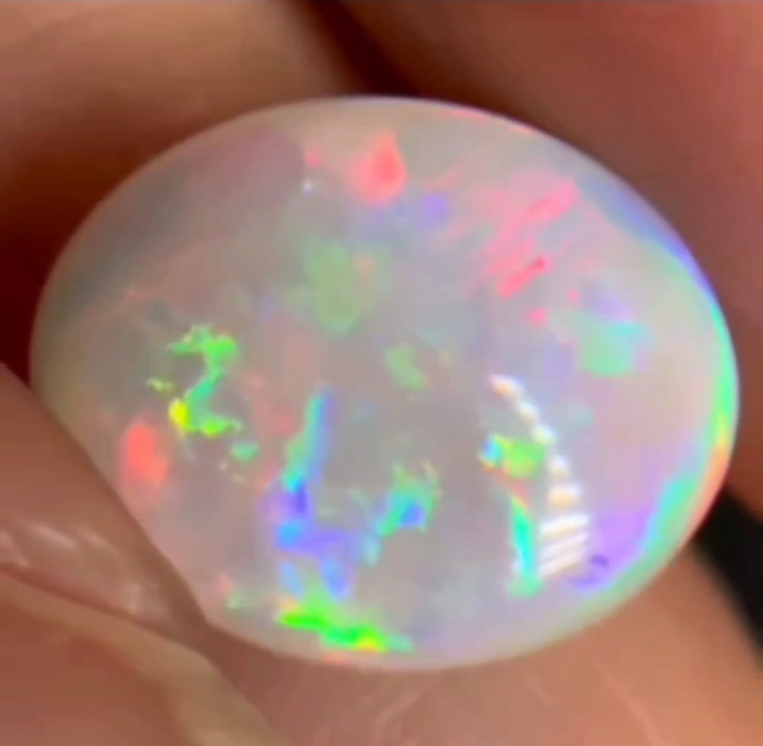 'Blossom' 1.935ct Solid Australian Crystal opal 11.0×9.1×3.0mm