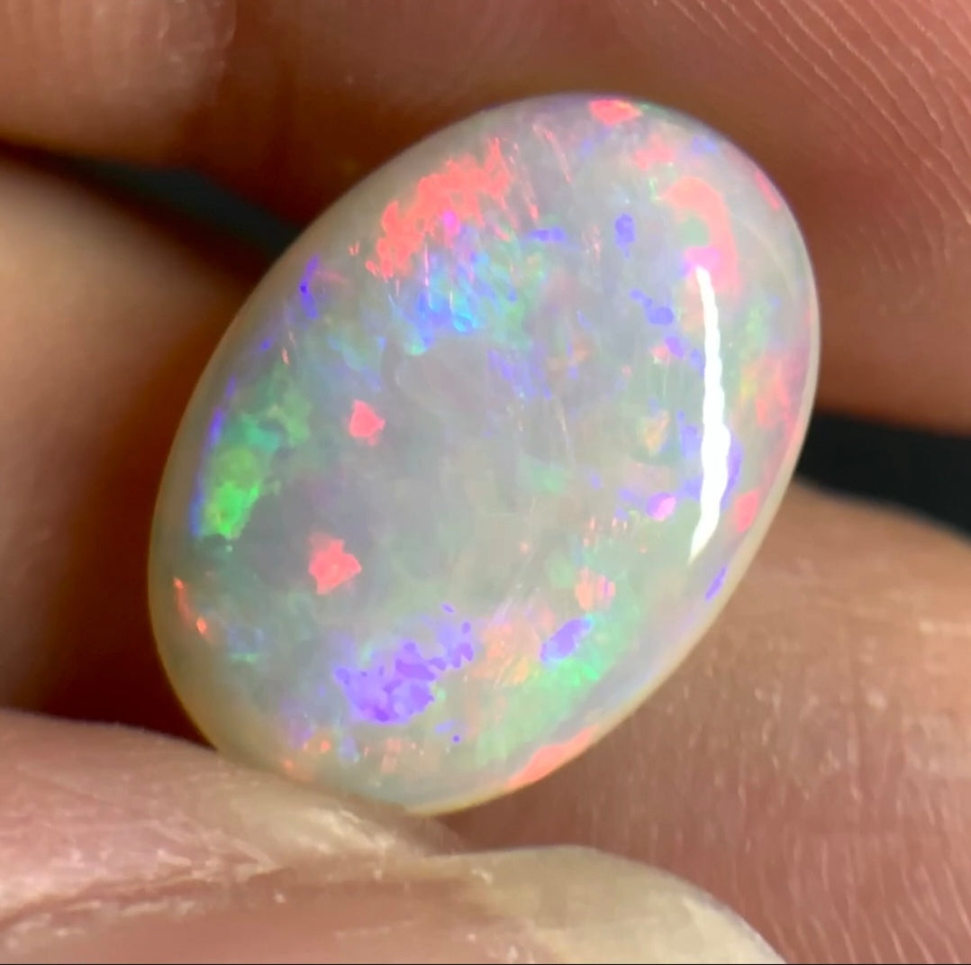 4.135ct Natural Solid Australian Crystal opal Floral 15.5x11.1x4.1mm