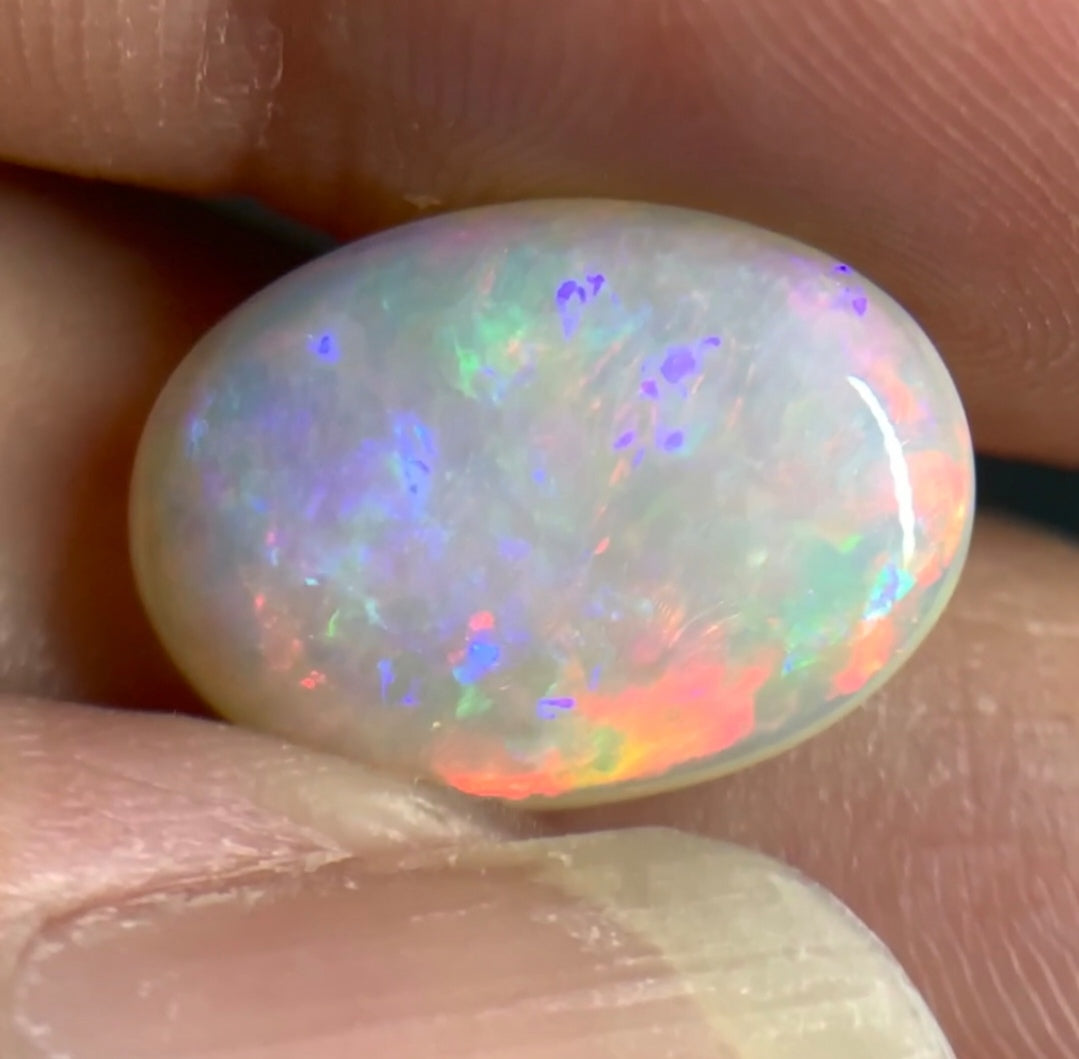 4.135ct Natural Solid Australian Crystal opal Floral 15.5x11.1x4.1mm