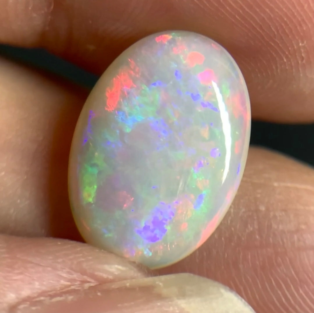 4.135ct Natural Solid Australian Crystal opal Floral 15.5x11.1x4.1mm
