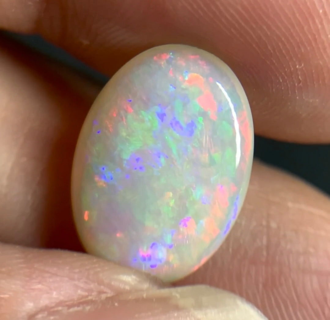 4.135ct Natural Solid Australian Crystal opal Floral 15.5x11.1x4.1mm