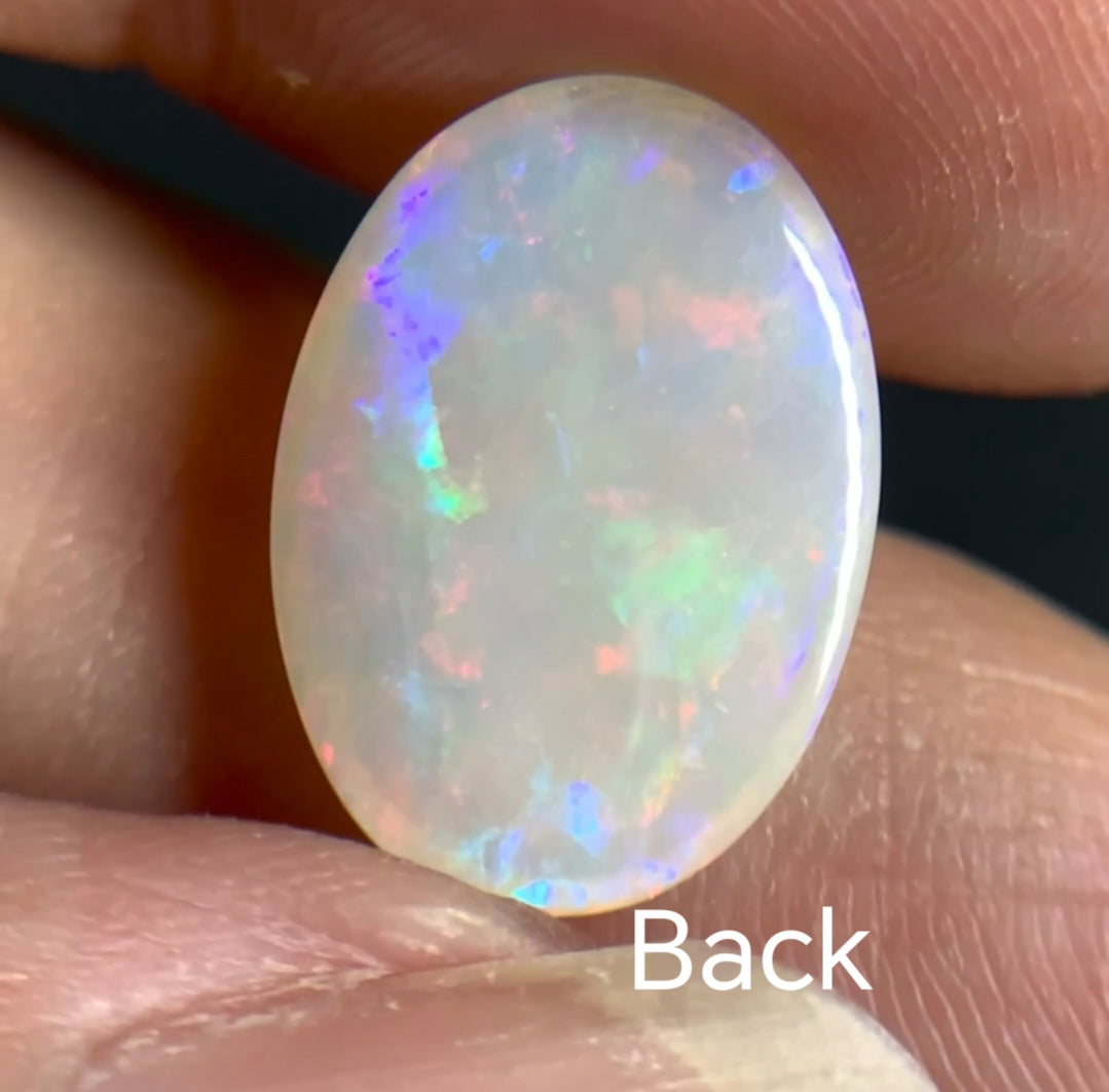 4.135ct Natural Solid Australian Crystal opal Floral 15.5x11.1x4.1mm