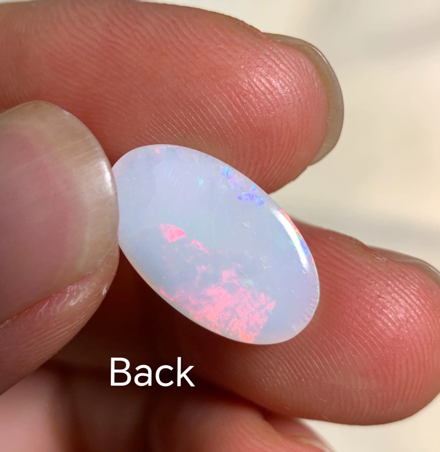 'Sunny days' 2.96ct Solid Australian semi-crystal opal 16x9.6x3.5mm