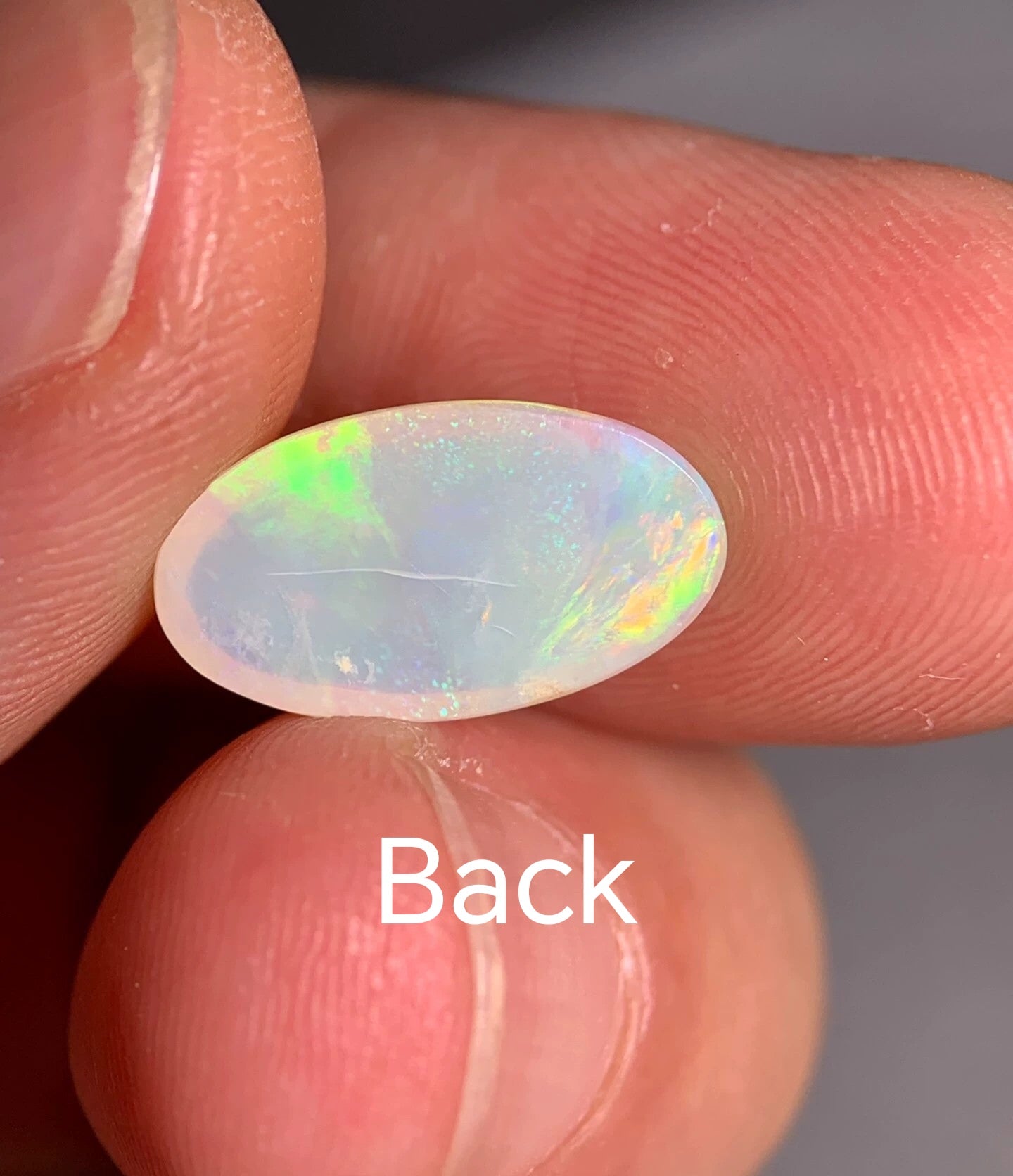 'Lovebird' 2.39ct solid Australian Crystal opal Lightning ridge 14x8x3.5mm