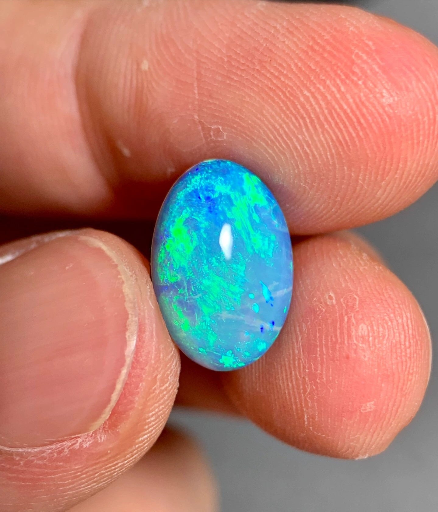 'Mermaid Cave' 3.84ct Solid Australian Crystal opal Lightning ridge 13.9x9.8x5mm