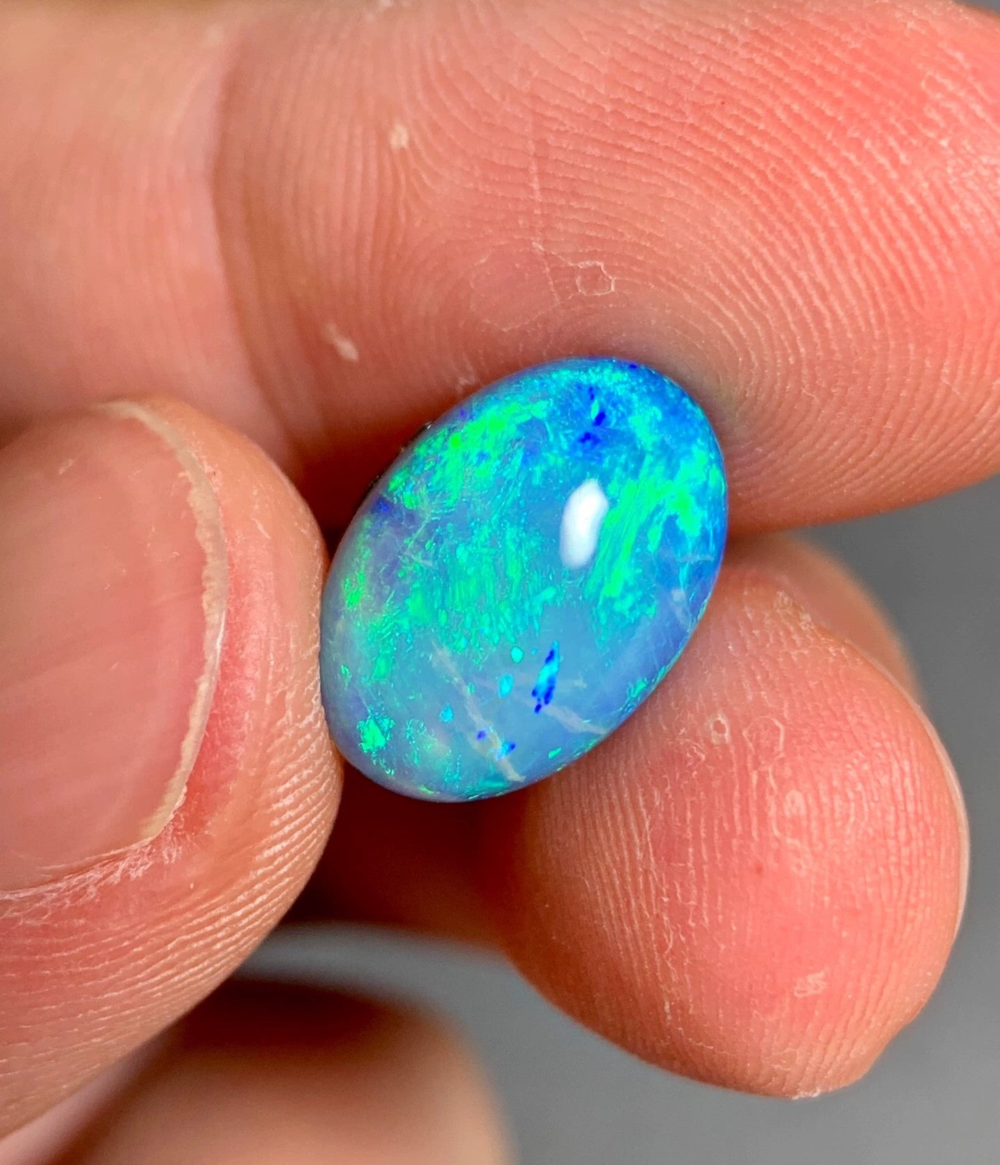 'Mermaid Cave' 3.84ct Solid Australian Crystal opal Lightning ridge 13.9x9.8x5mm