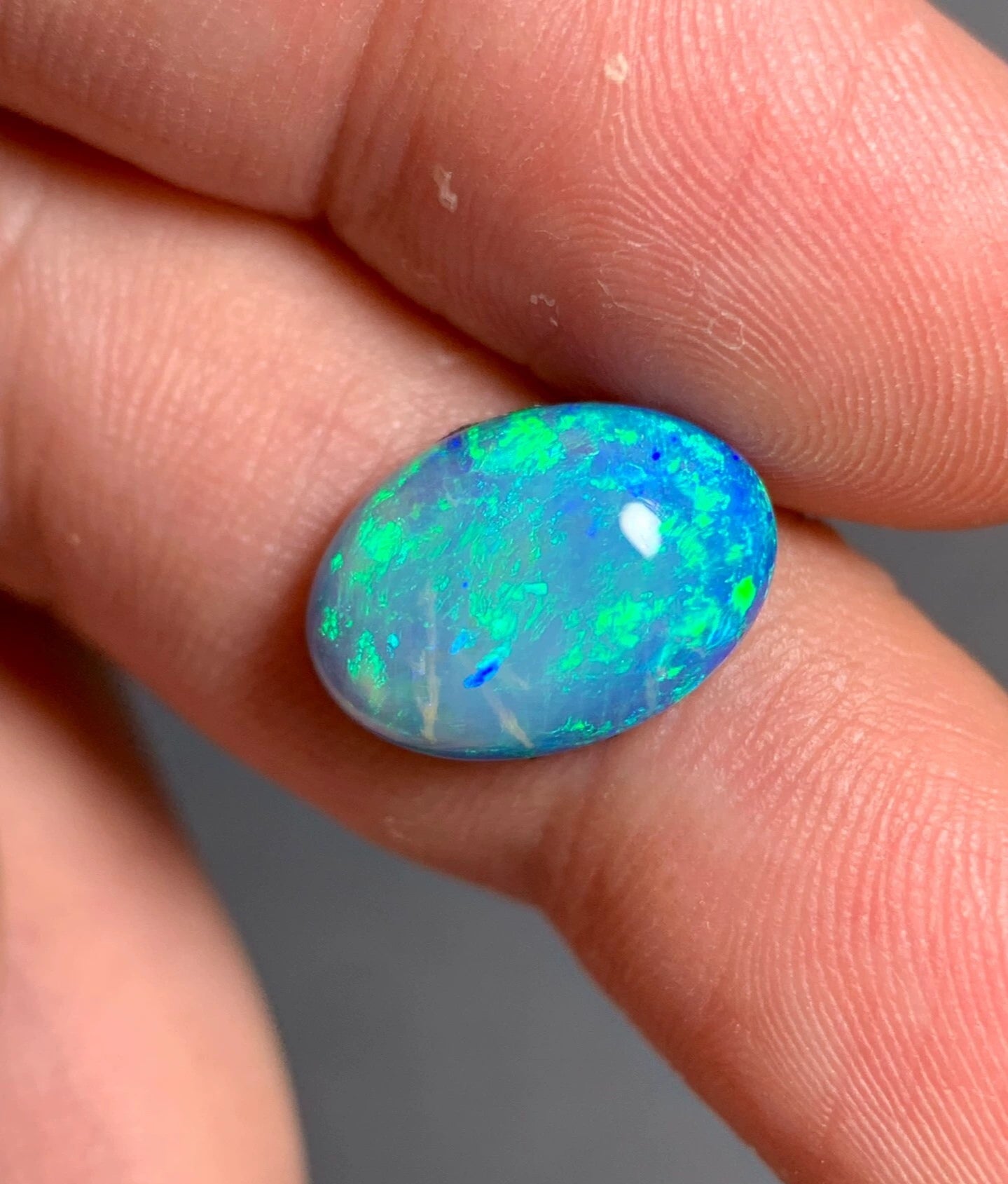 'Mermaid Cave' 3.84ct Solid Australian Crystal opal Lightning ridge 13.9x9.8x5mm