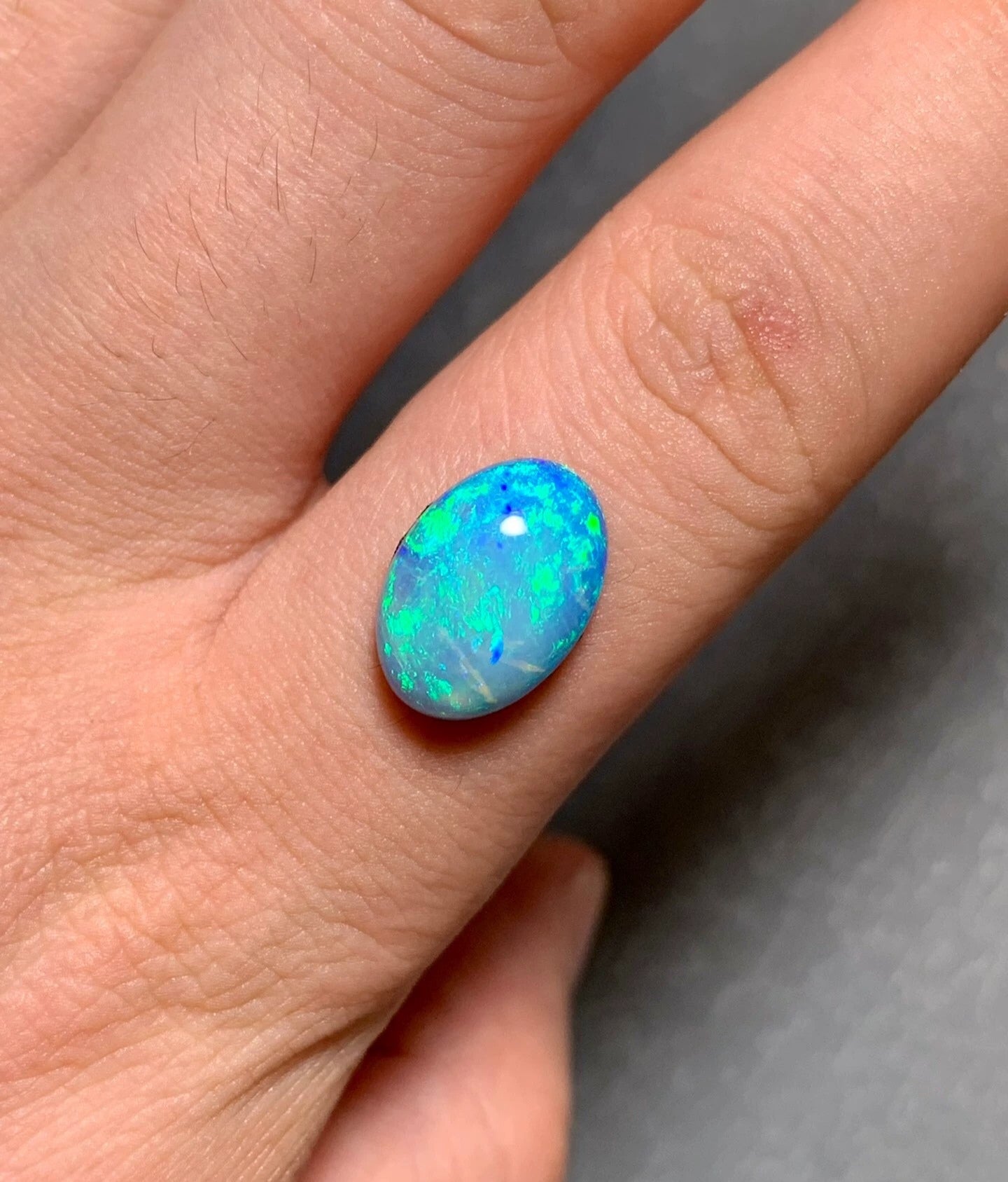 'Mermaid Cave' 3.84ct Solid Australian Crystal opal Lightning ridge 13.9x9.8x5mm