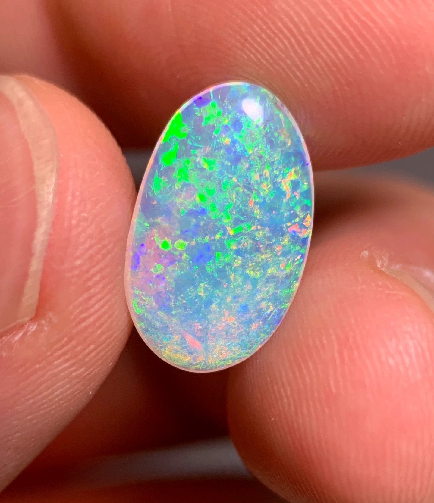 'Vivid Sealife' 1.9ct Solid Australian Crystal opal Coober Pedy 14.6x9x2.5mm