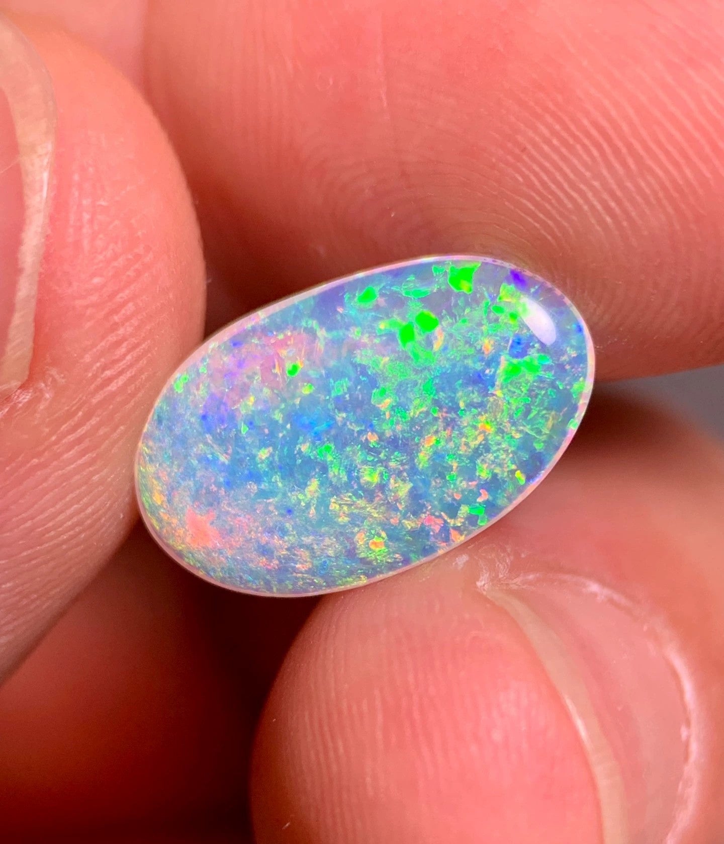 'Vivid Sealife' 1.9ct Solid Australian Crystal opal Coober Pedy 14.6x9x2.5mm