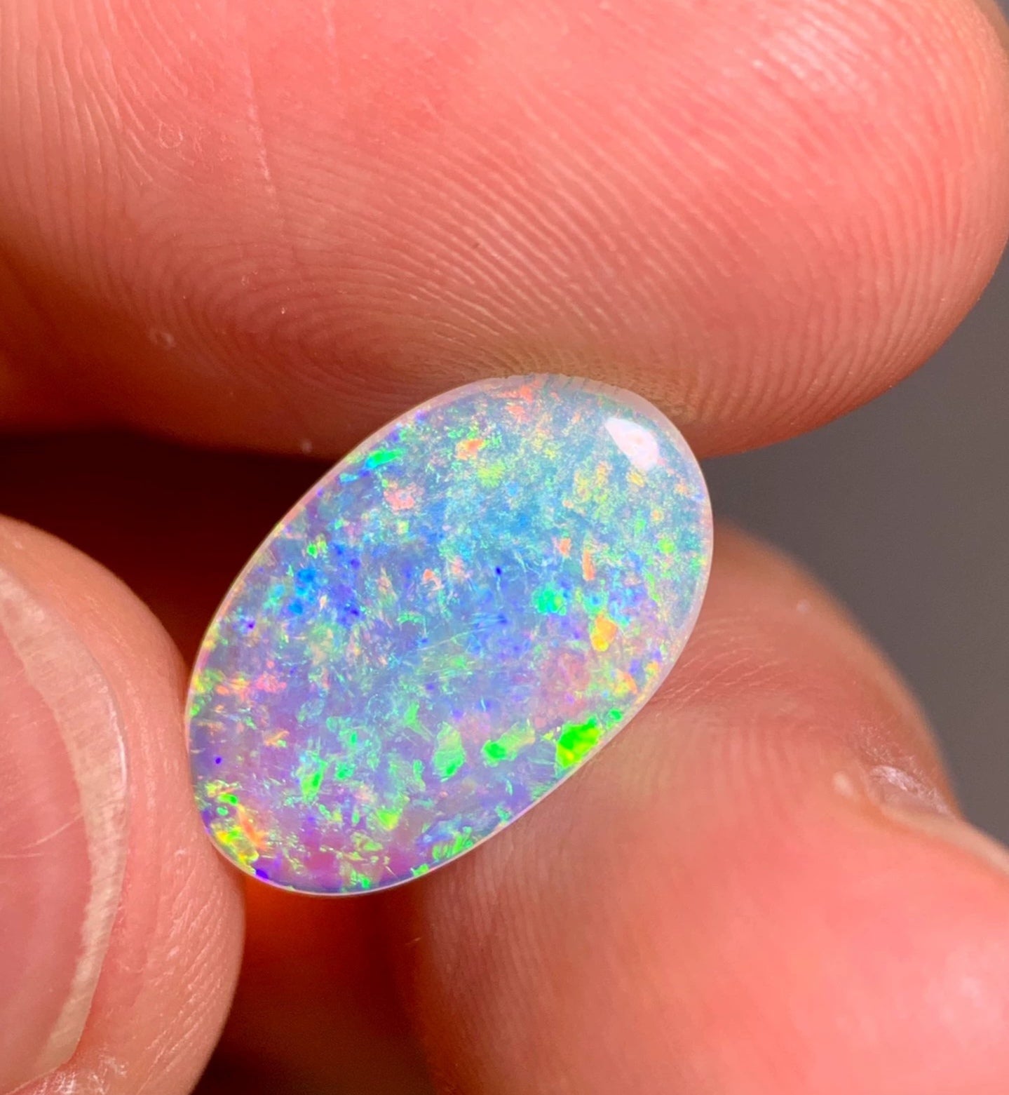 'Vivid Sealife' 1.9ct Solid Australian Crystal opal Coober Pedy 14.6x9x2.5mm
