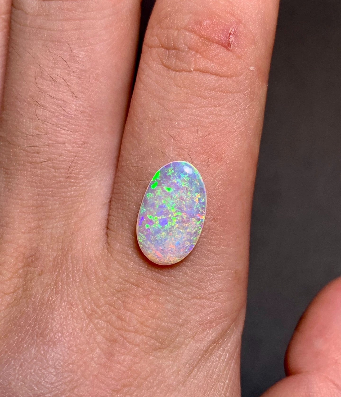 'Vivid Sealife' 1.9ct Solid Australian Crystal opal Coober Pedy 14.6x9x2.5mm