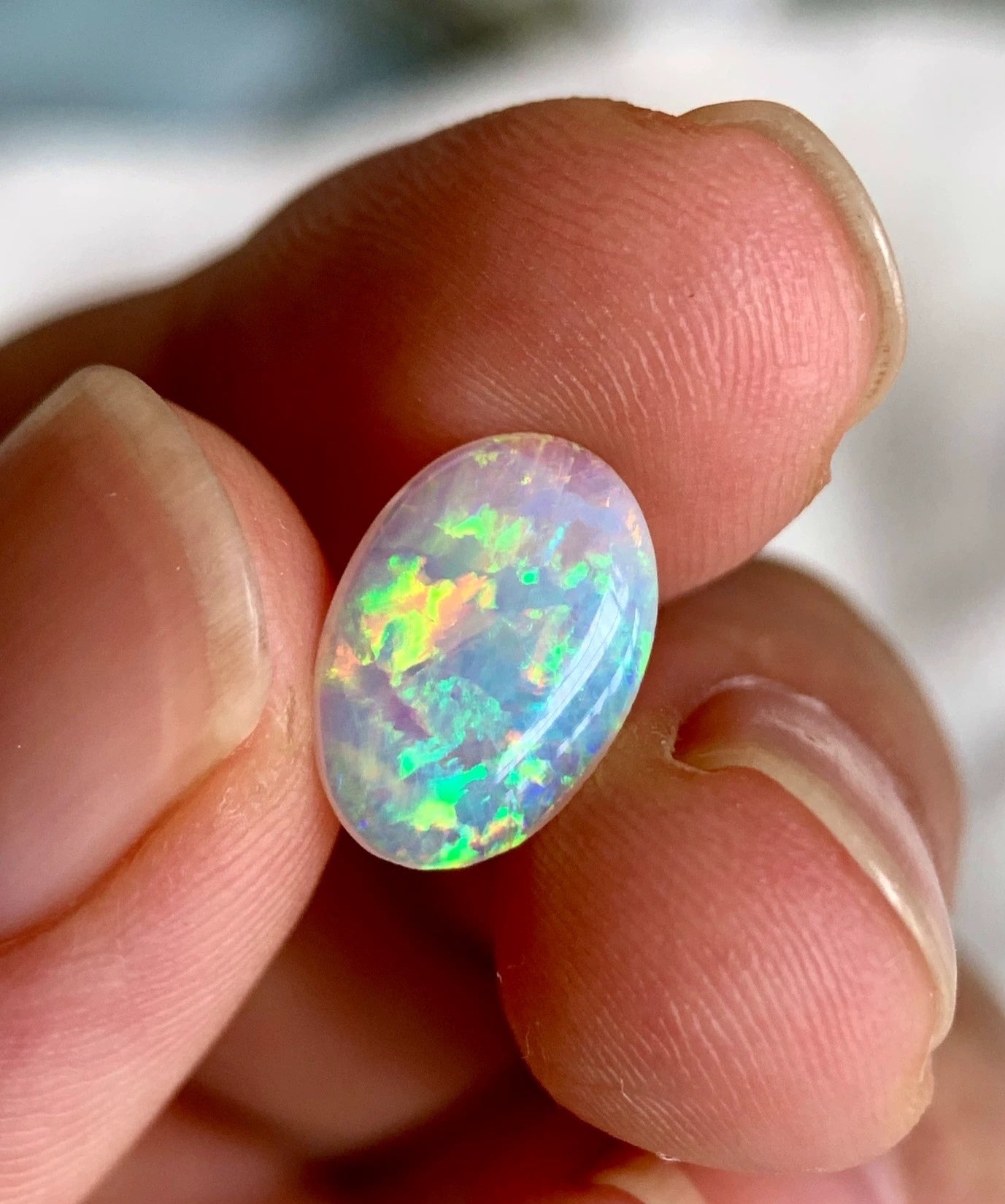 1.65ct Natural Solid Australian Crystal opal 12x8.3x3mm