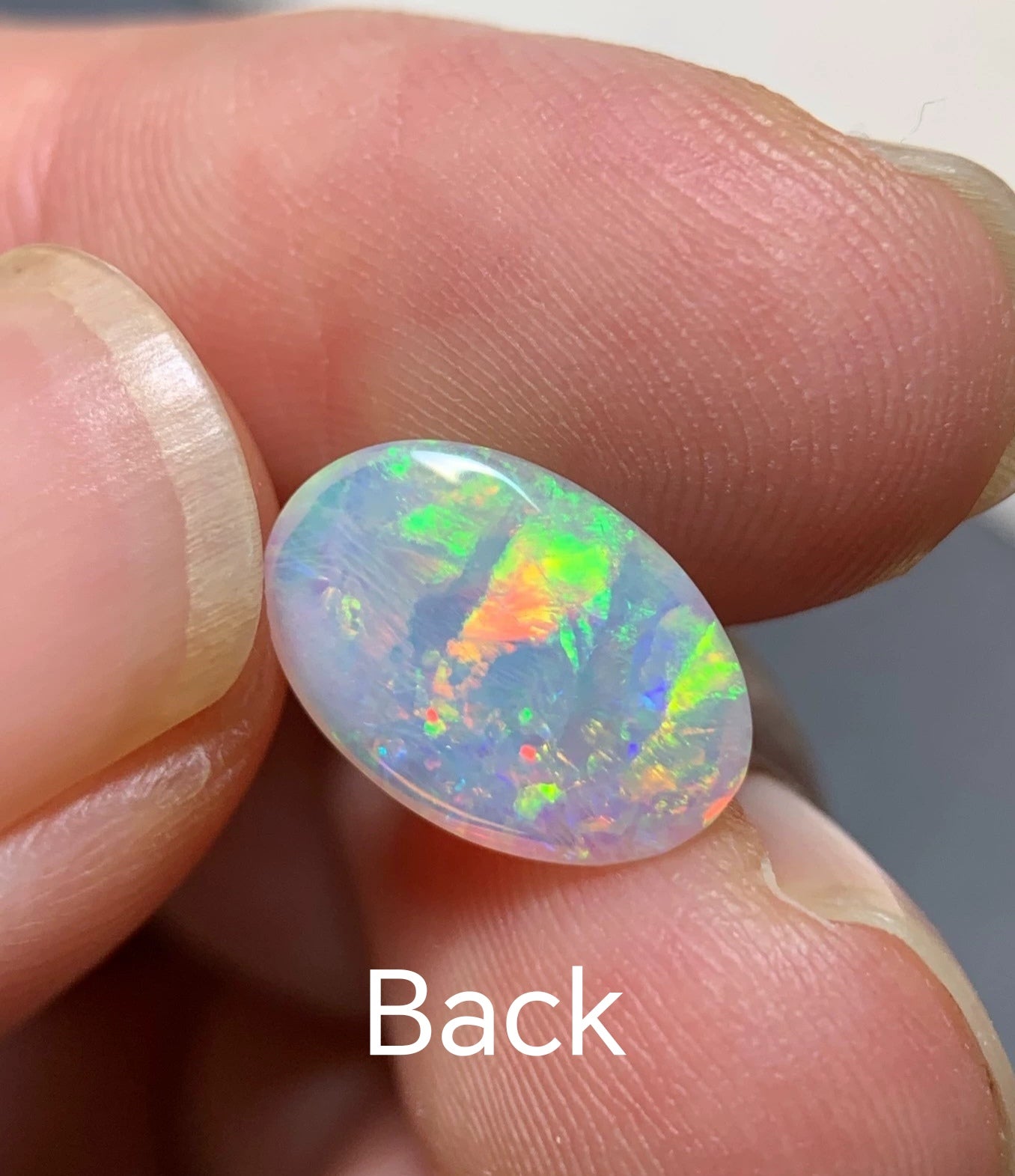 1.65ct Natural Solid Australian Crystal opal 12x8.3x3mm