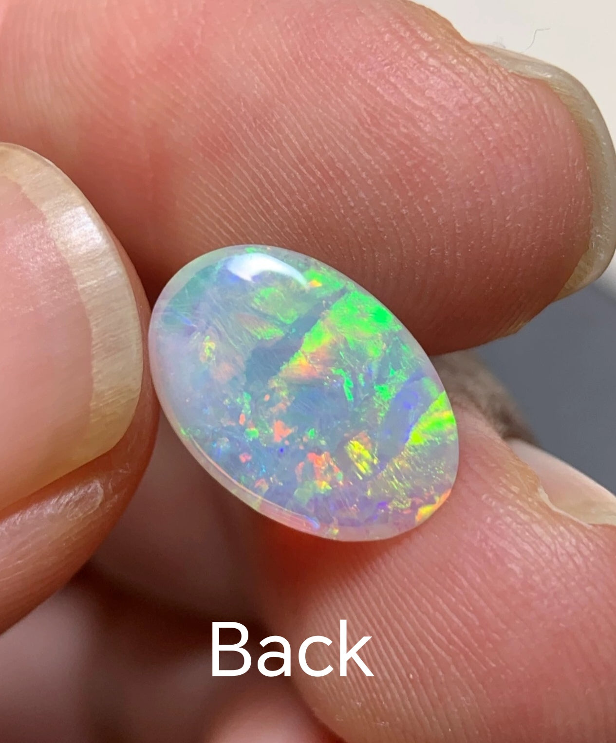 1.65ct Natural Solid Australian Crystal opal 12x8.3x3mm