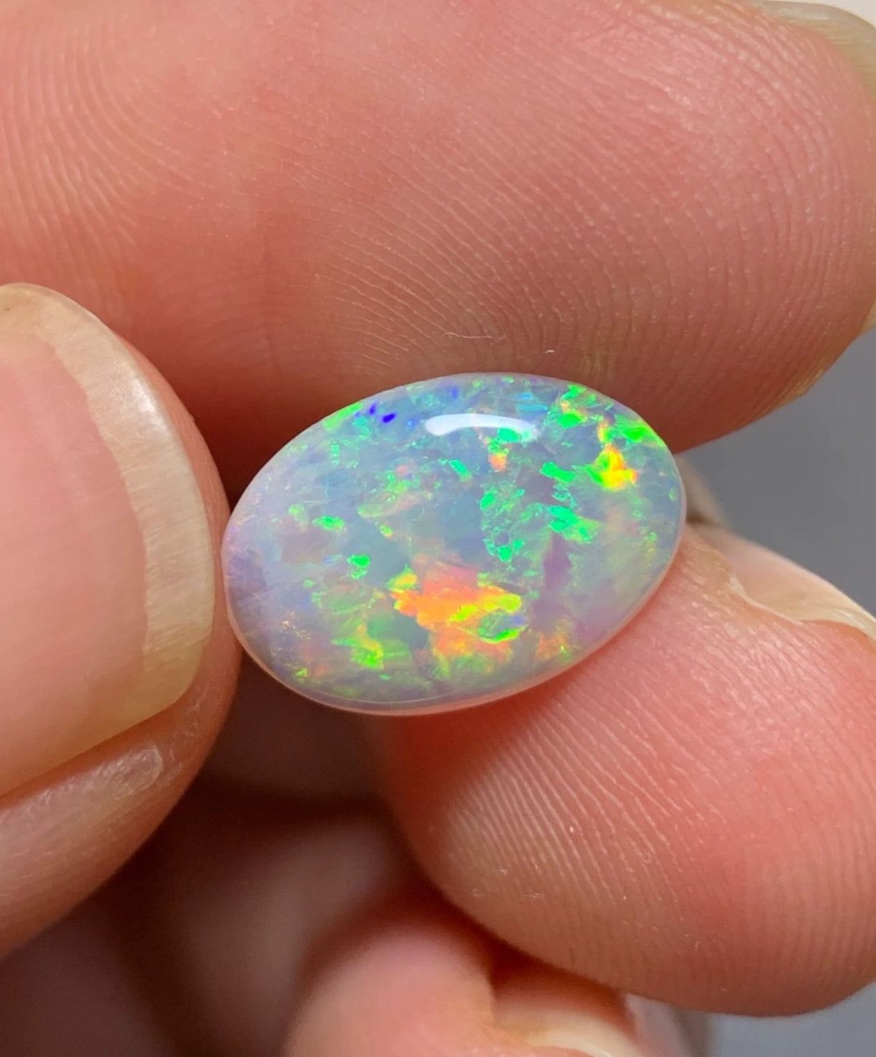 1.65ct Natural Solid Australian Crystal opal 12x8.3x3mm