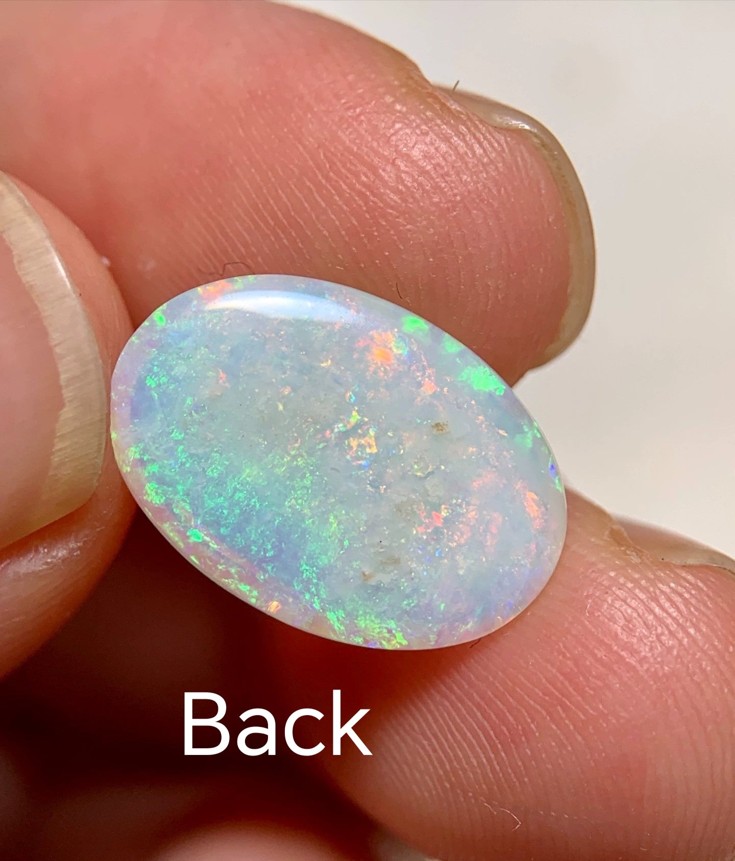 3.66ct Natural Solid Australian semi-crystal opal 15x10.5x4mm