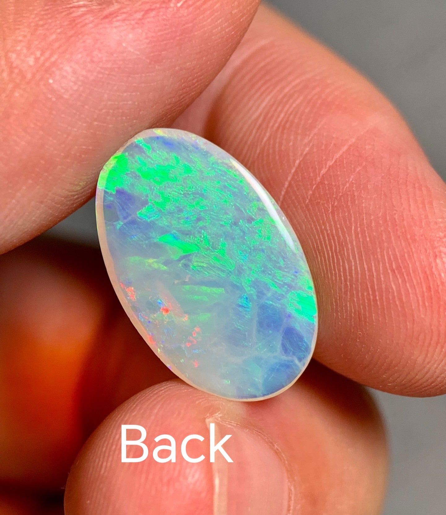'Grüner See' 4.02ct Natural Solid Australian Crystal opal 18.3x11.6x3.2mm