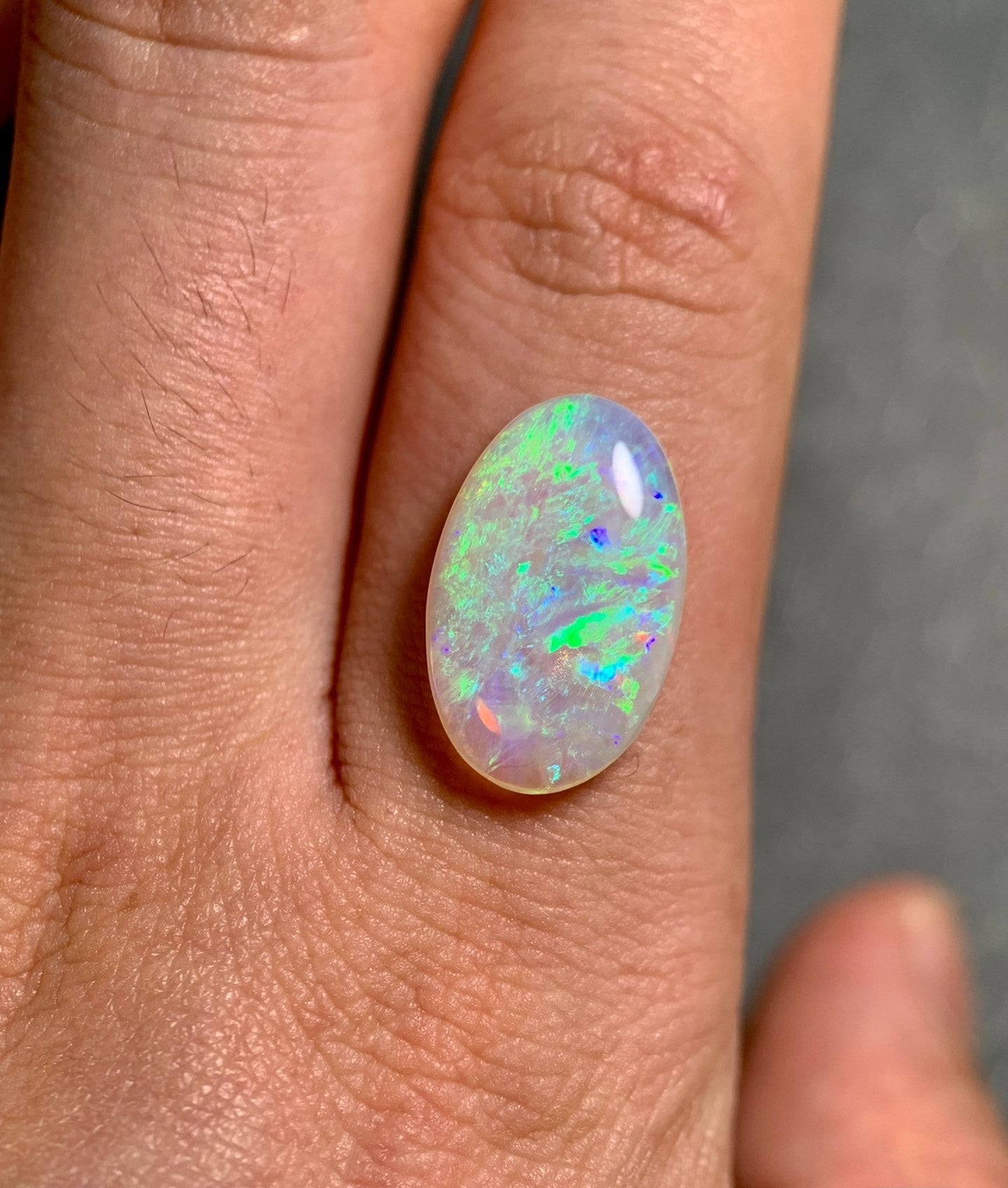 'Grüner See' 4.02ct Natural Solid Australian Crystal opal 18.3x11.6x3.2mm