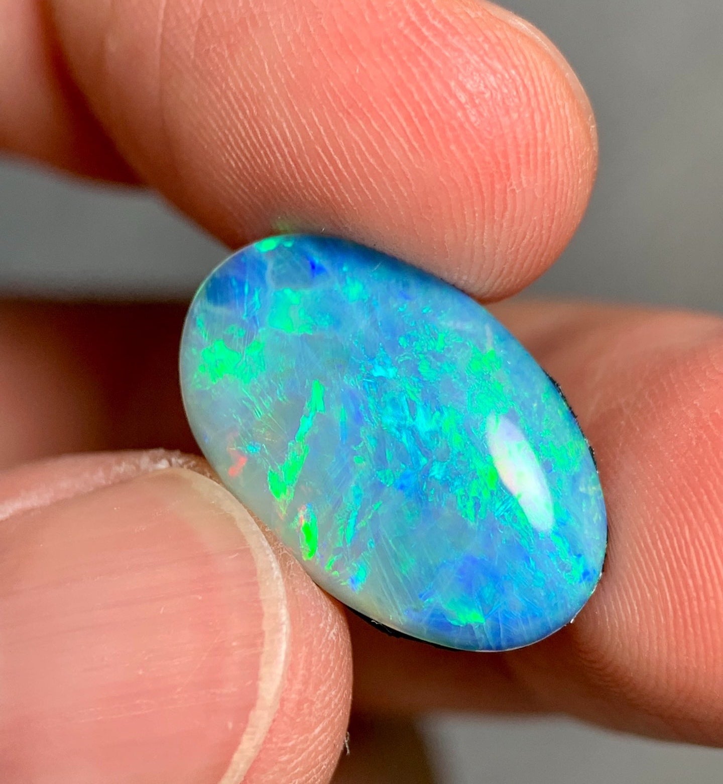 'Grüner See' 4.02ct Natural Solid Australian Crystal opal 18.3x11.6x3.2mm