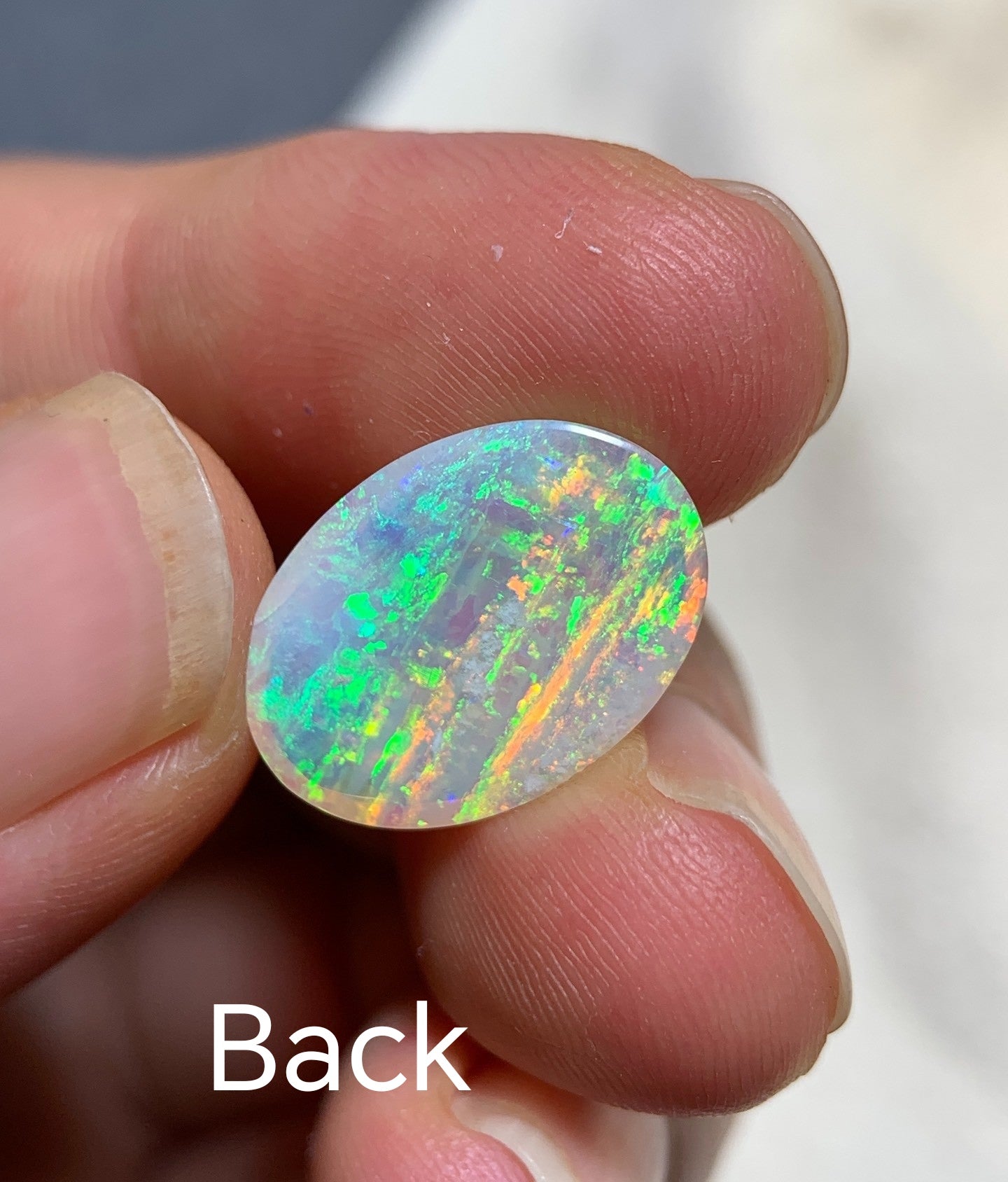 'Neon' 4.07ct Natural Solid Australian Crystal opal 16x11.2x4mm