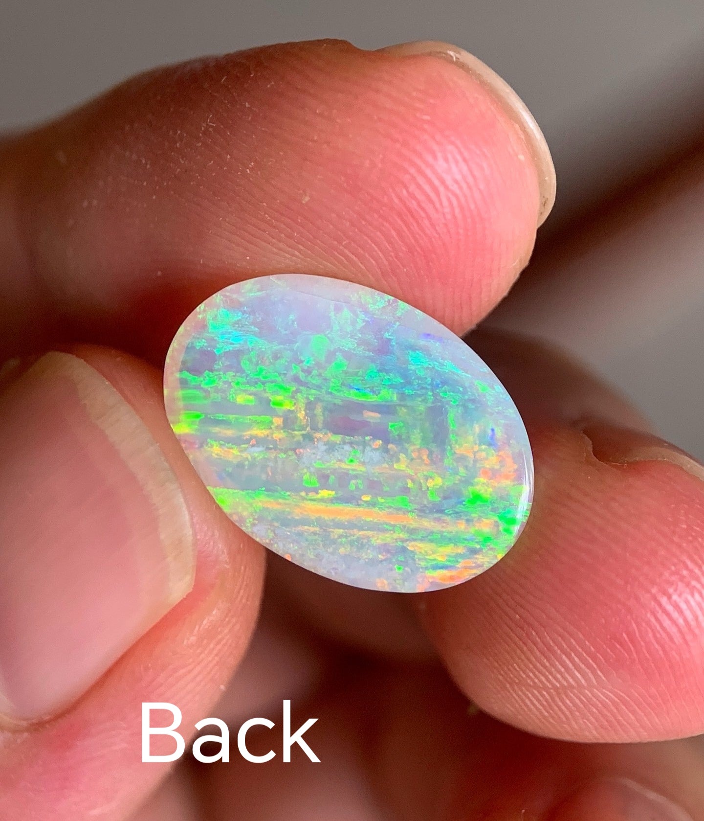 'Neon' 4.07ct Natural Solid Australian Crystal opal 16x11.2x4mm