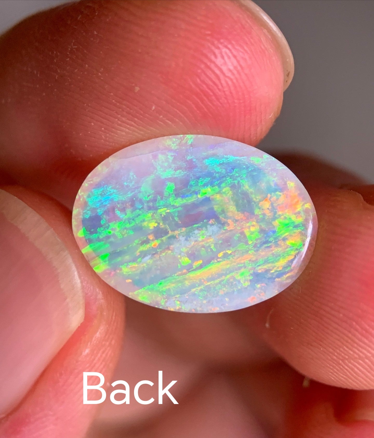 'Neon' 4.07ct Natural Solid Australian Crystal opal 16x11.2x4mm