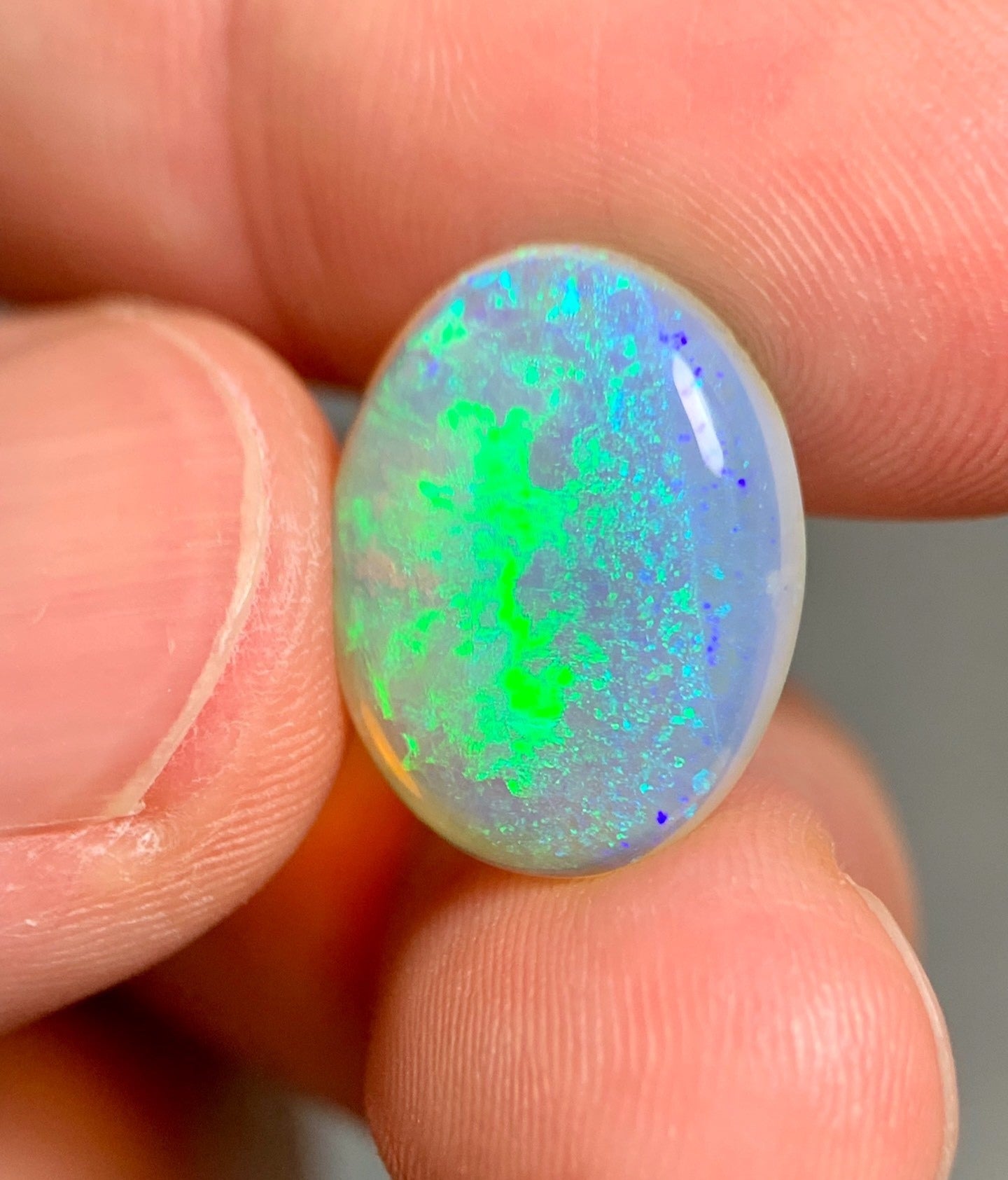 'Belle oasis' 4.77ct Natural Solid Australian Crystal opal 15.8x12x4mm