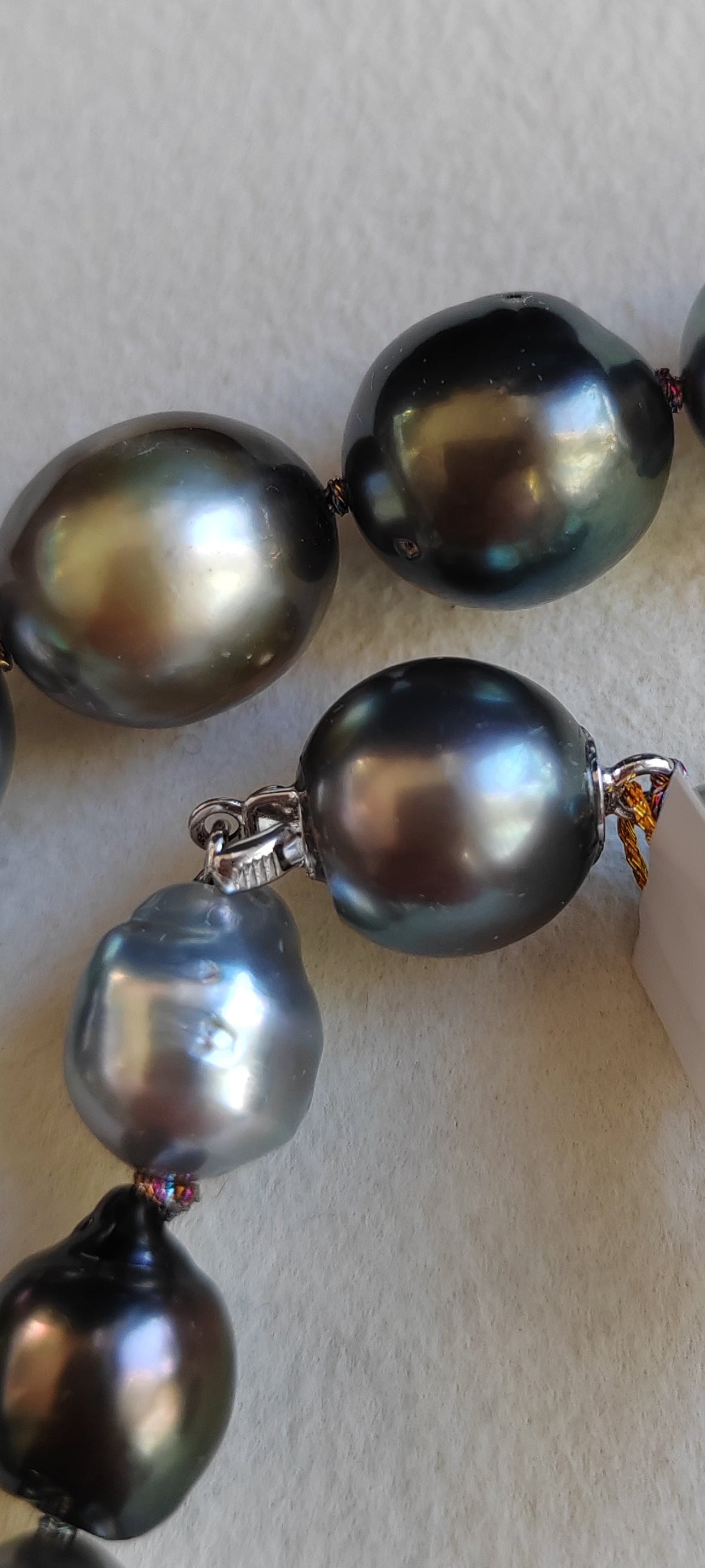 9.3-12mm Genuine Tahitian south sea pearls Baroque necklace