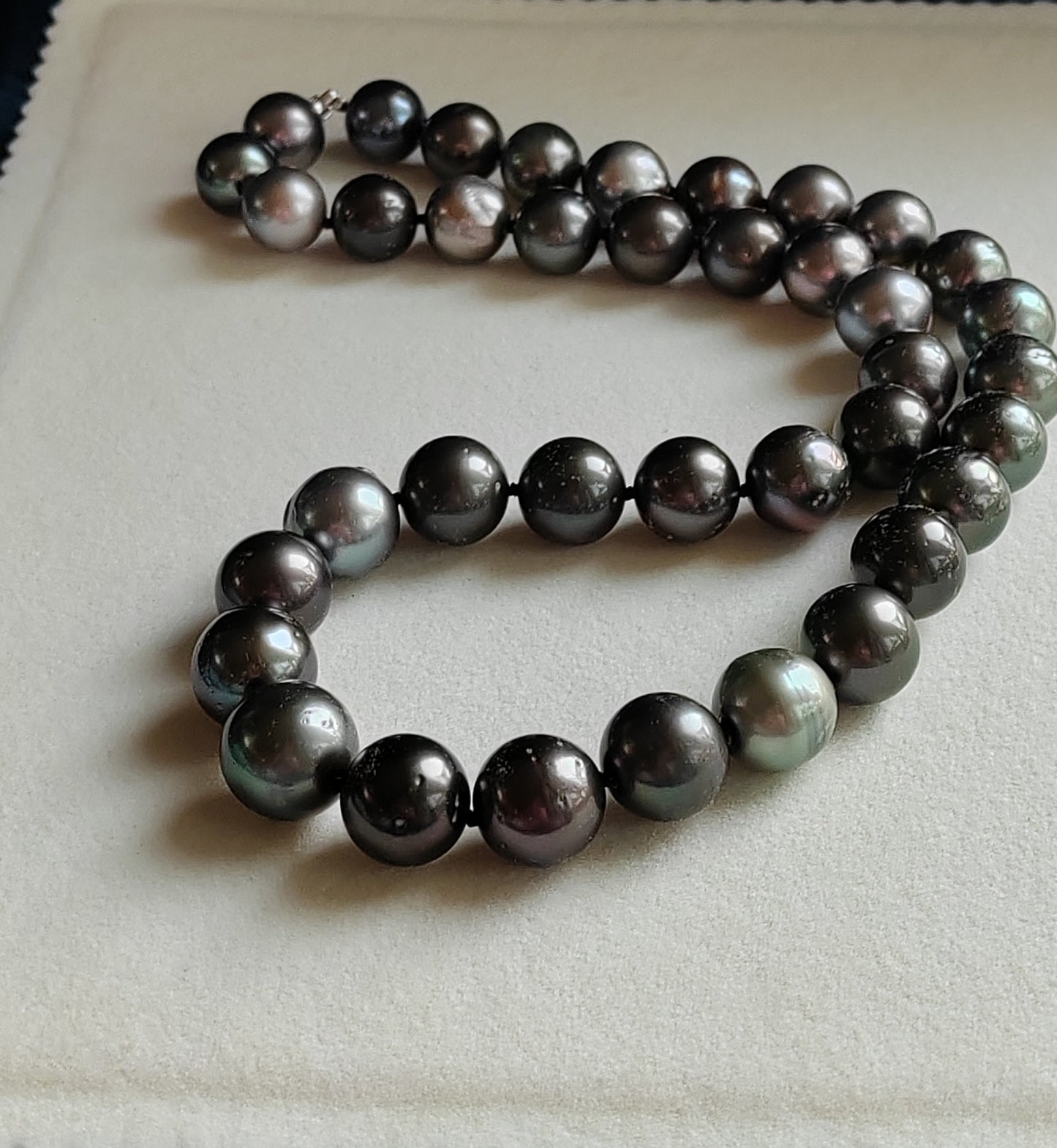 12-14.8mm Genuine tahitian south sea pearls necklace 53cm