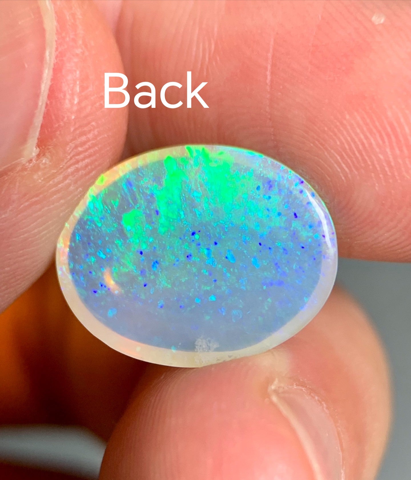 'Belle oasis' 4.77ct Natural Solid Australian Crystal opal 15.8x12x4mm