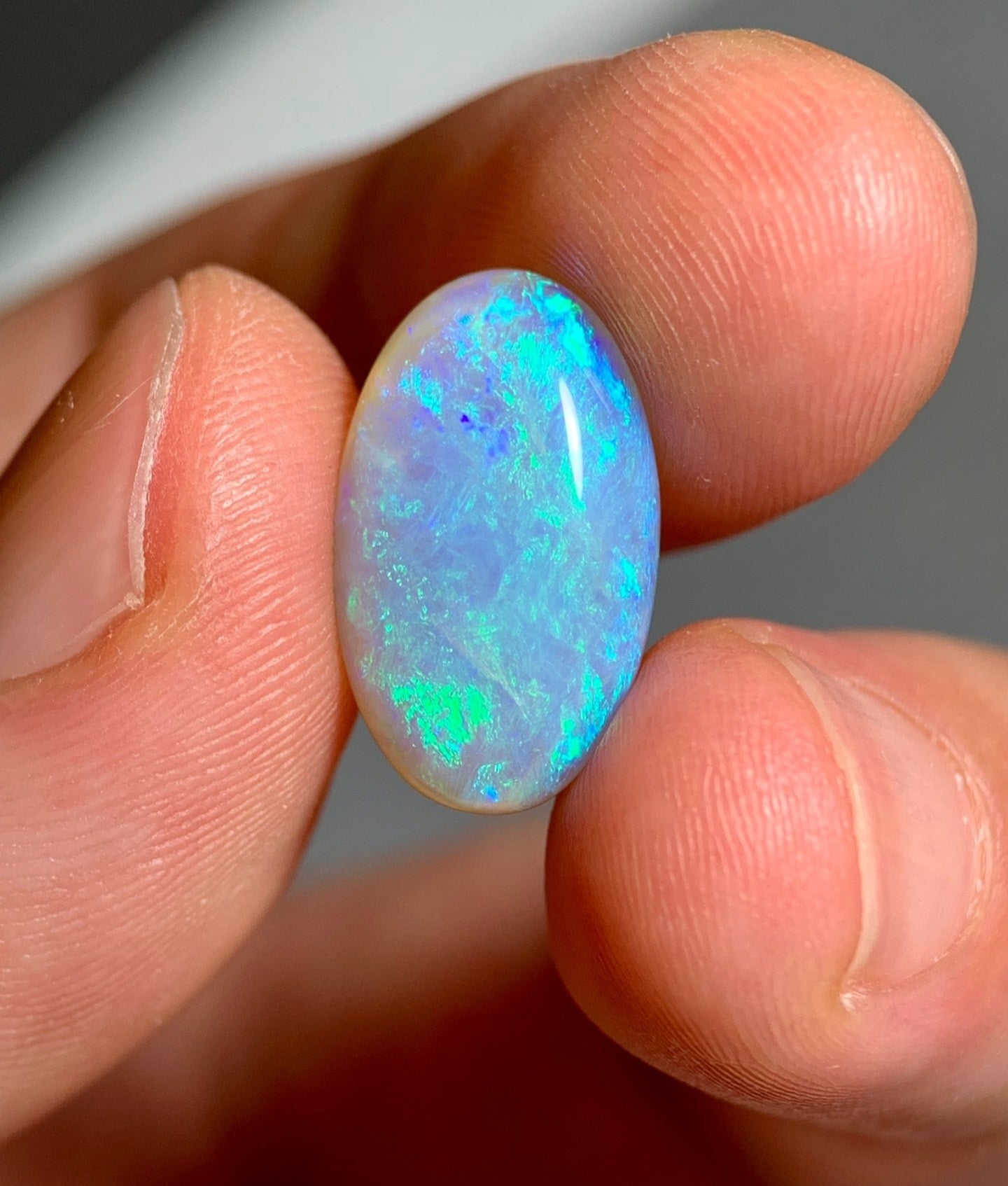 'The deep sea' 5.14ct Natural Solid Australian dark crystal opal 17x10.1x5.2mm