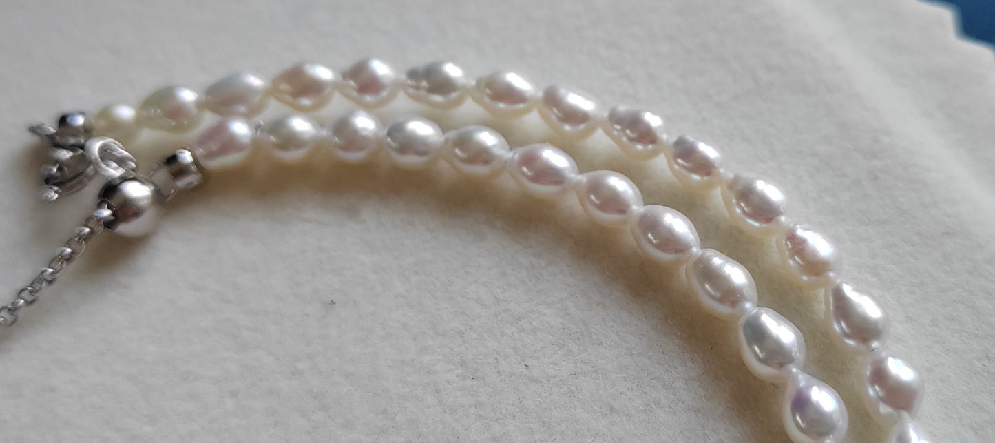 4-4.5mm Genuine freshwater keshi pearls classic necklace