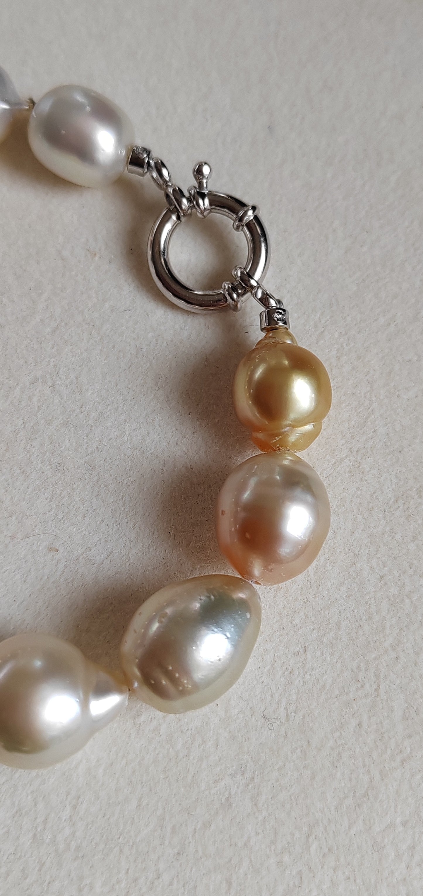 10.8-13.8mm Genuine south sea pearls classic baroque bracelet