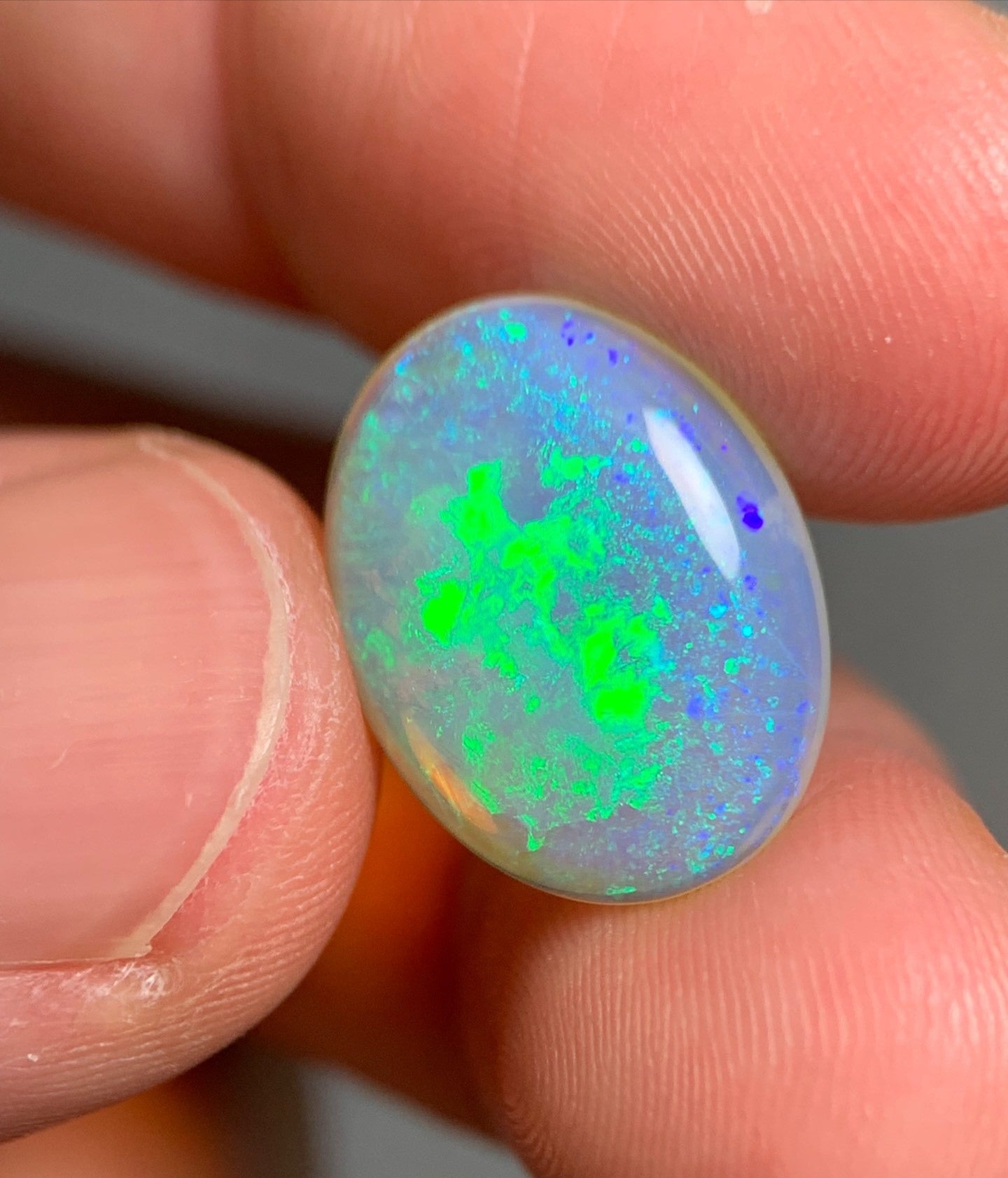 'Belle oasis' 4.77ct Natural Solid Australian Crystal opal 15.8x12x4mm