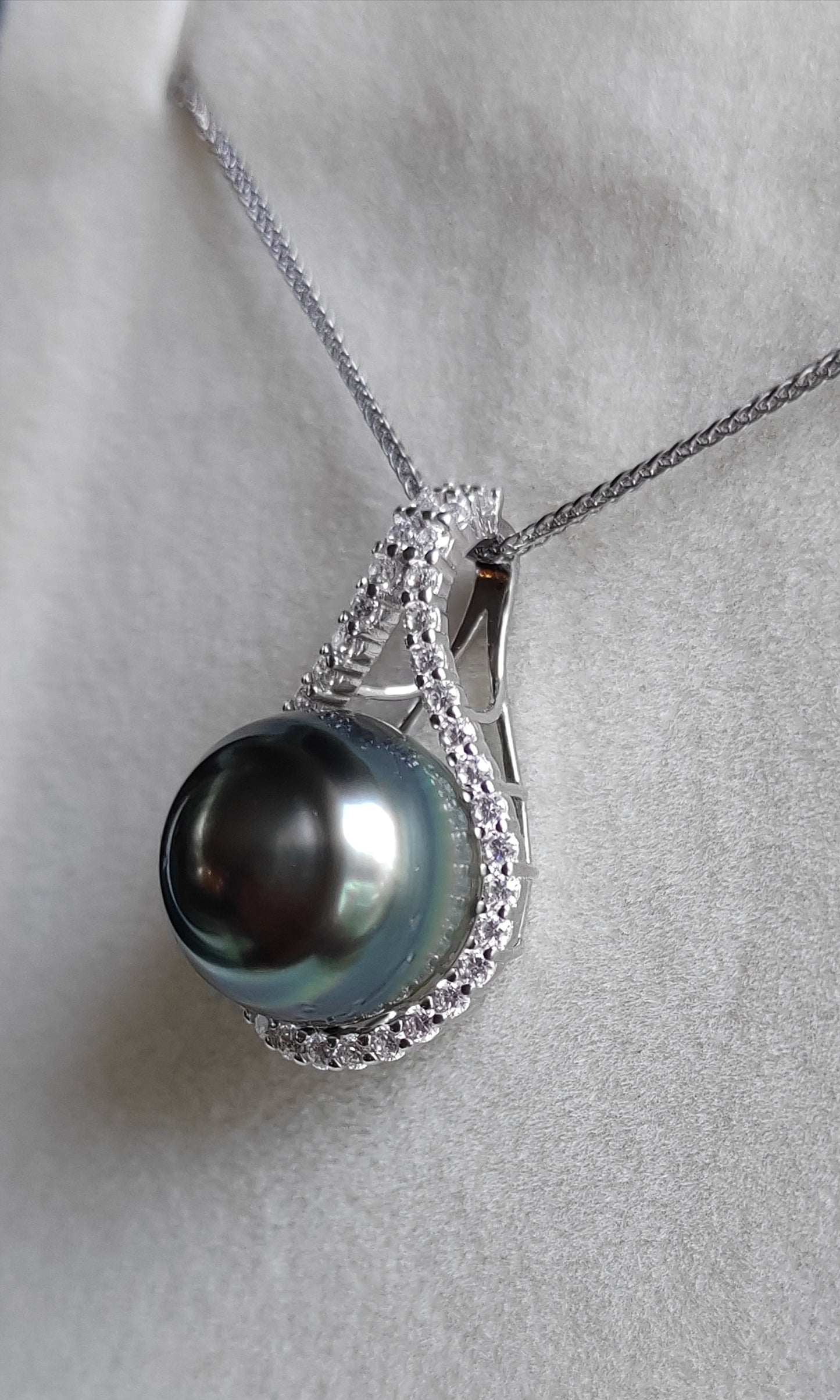12.7mm Genuine tahitian south sea pearl elegant baroque necklace