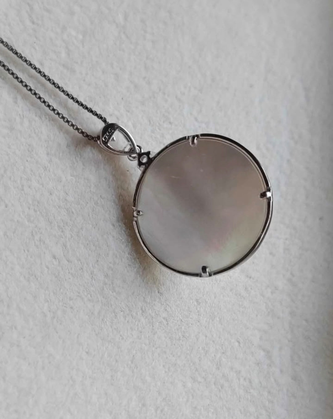 Genuine Japanese akoya pearl & mother of pearl necklace