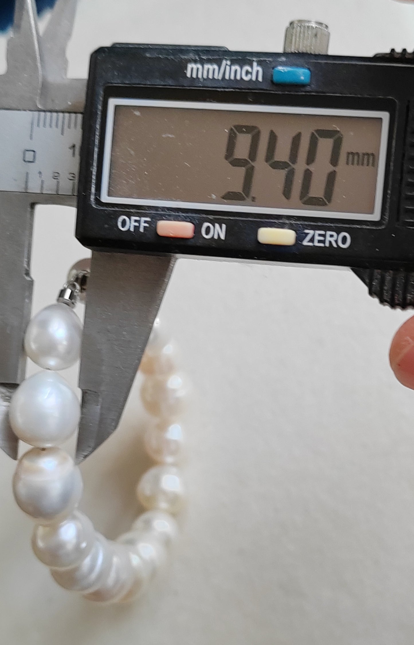 9.4-12.1mm Genuine south sea white pearls classic baroque bracelet