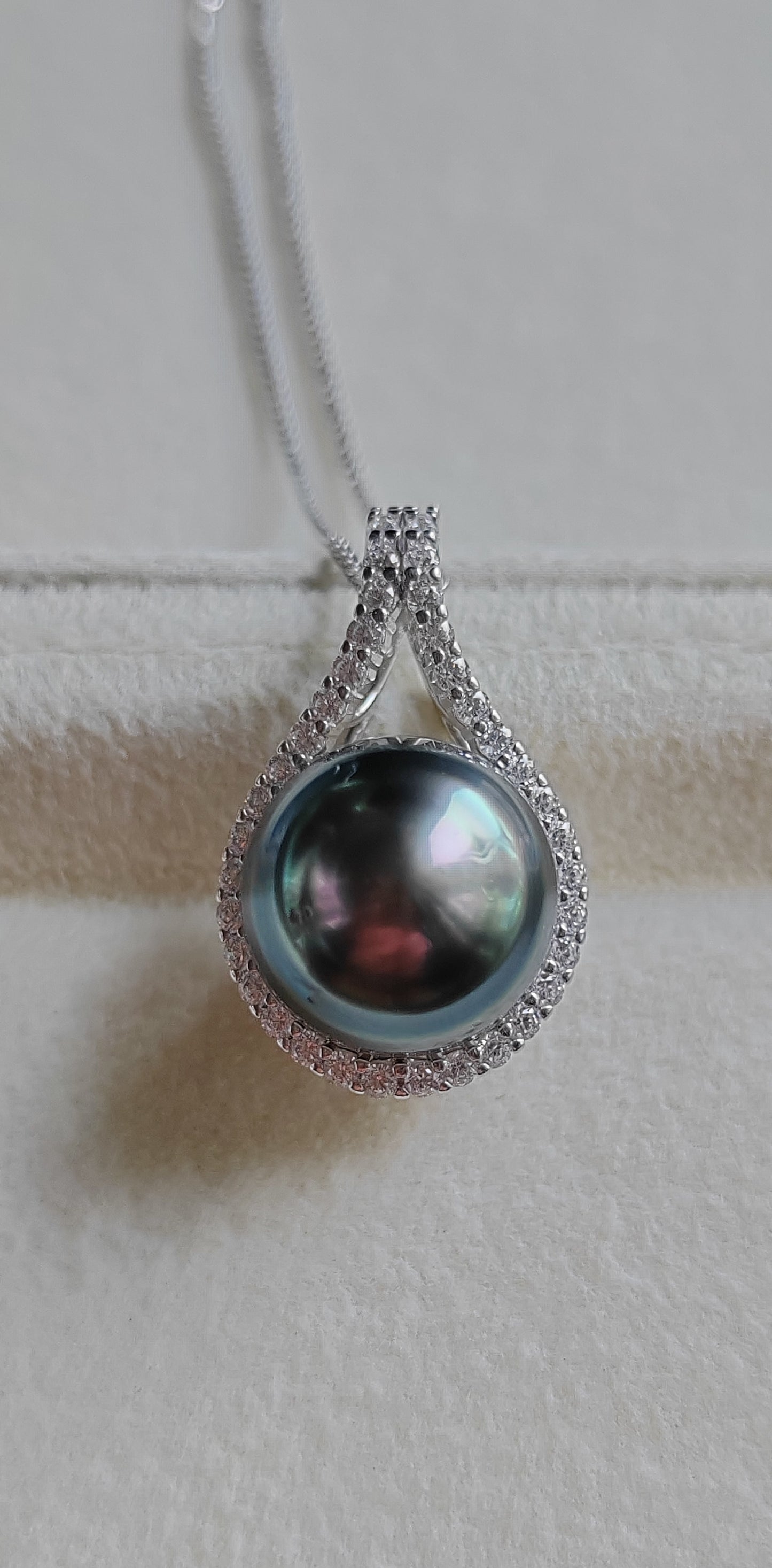 12.7mm Genuine tahitian south sea pearl elegant baroque necklace