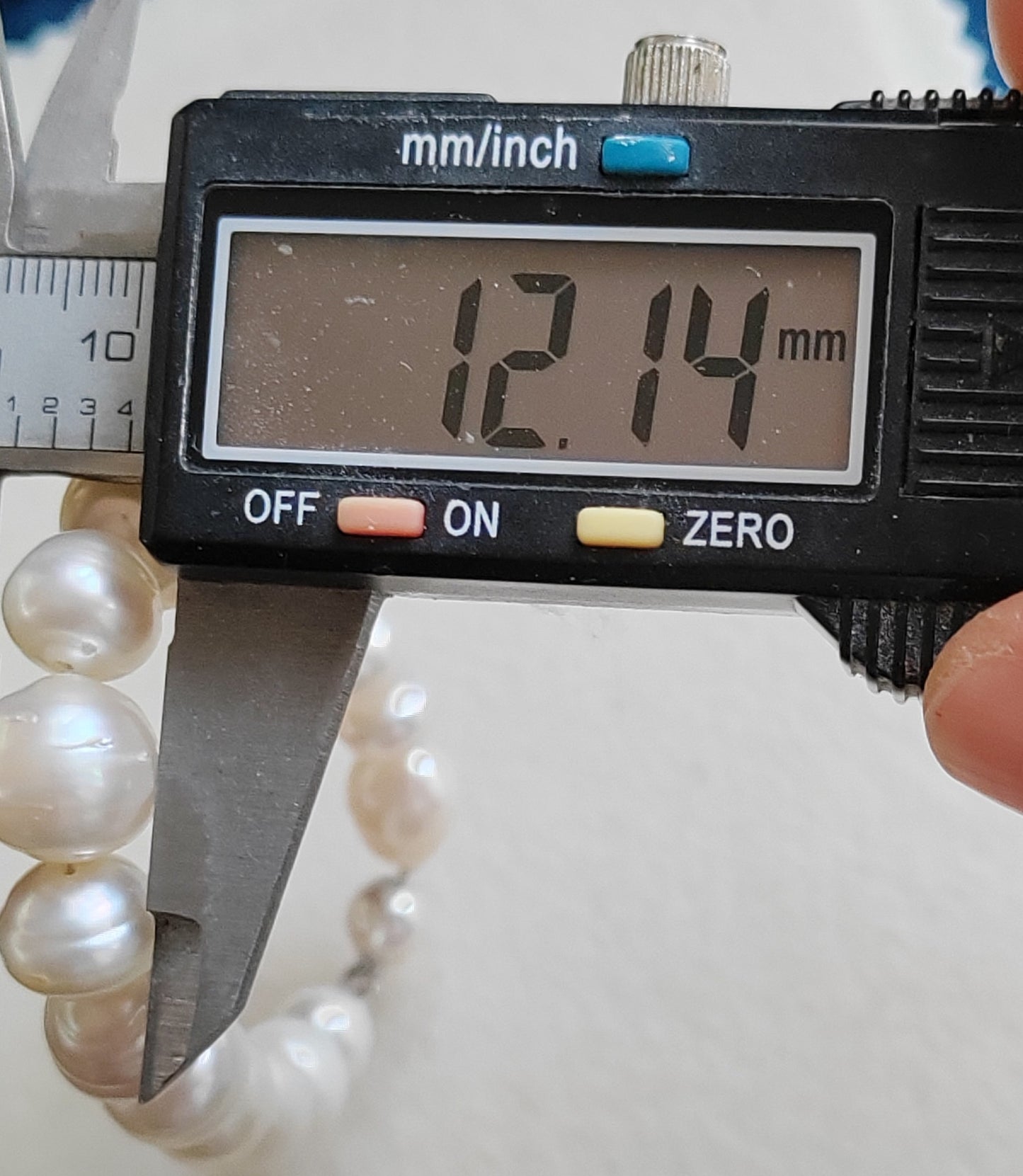 9.4-12.1mm Genuine south sea white pearls classic baroque bracelet